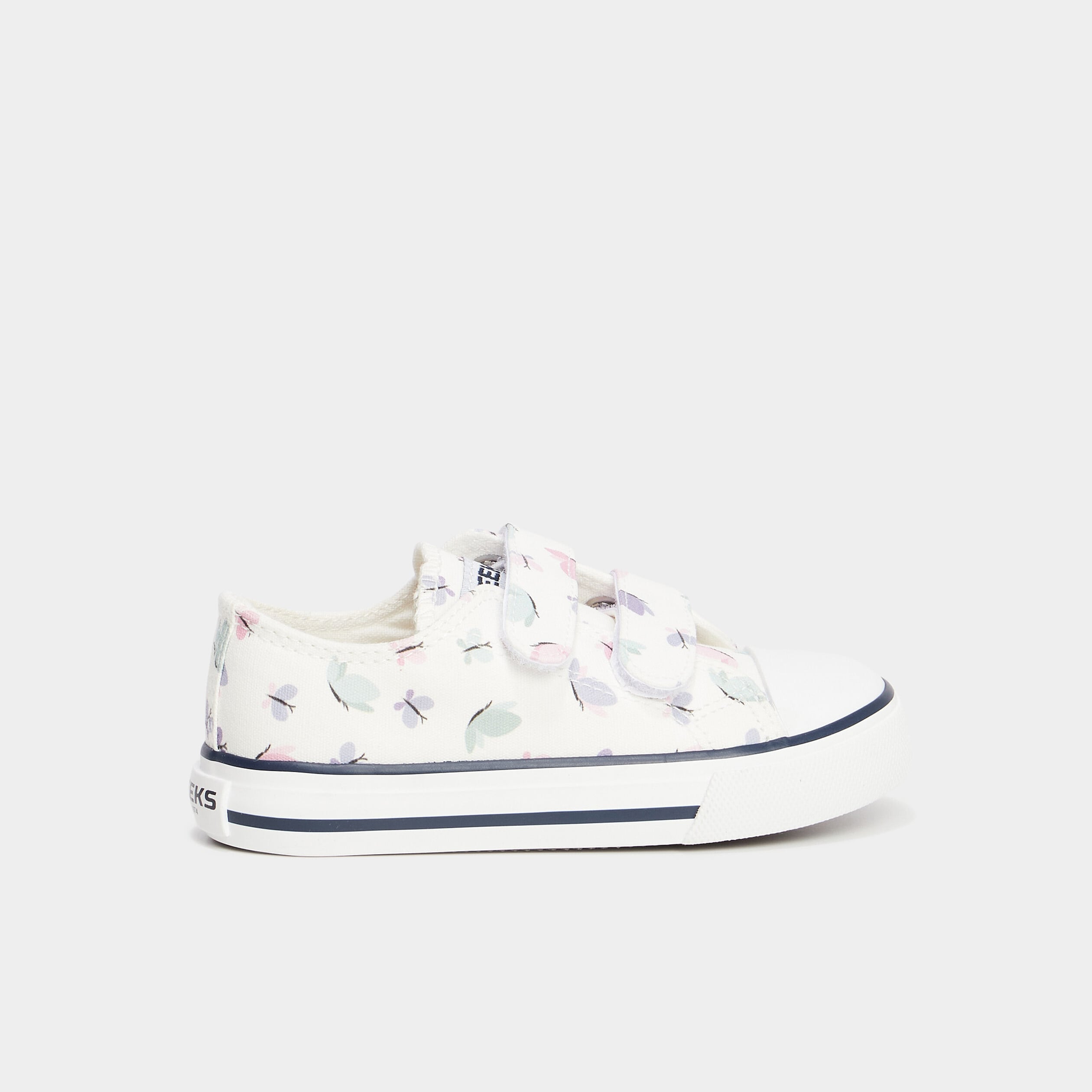 Tennis basses bout renforc&eacute; &agrave; scratchs multicolore fille