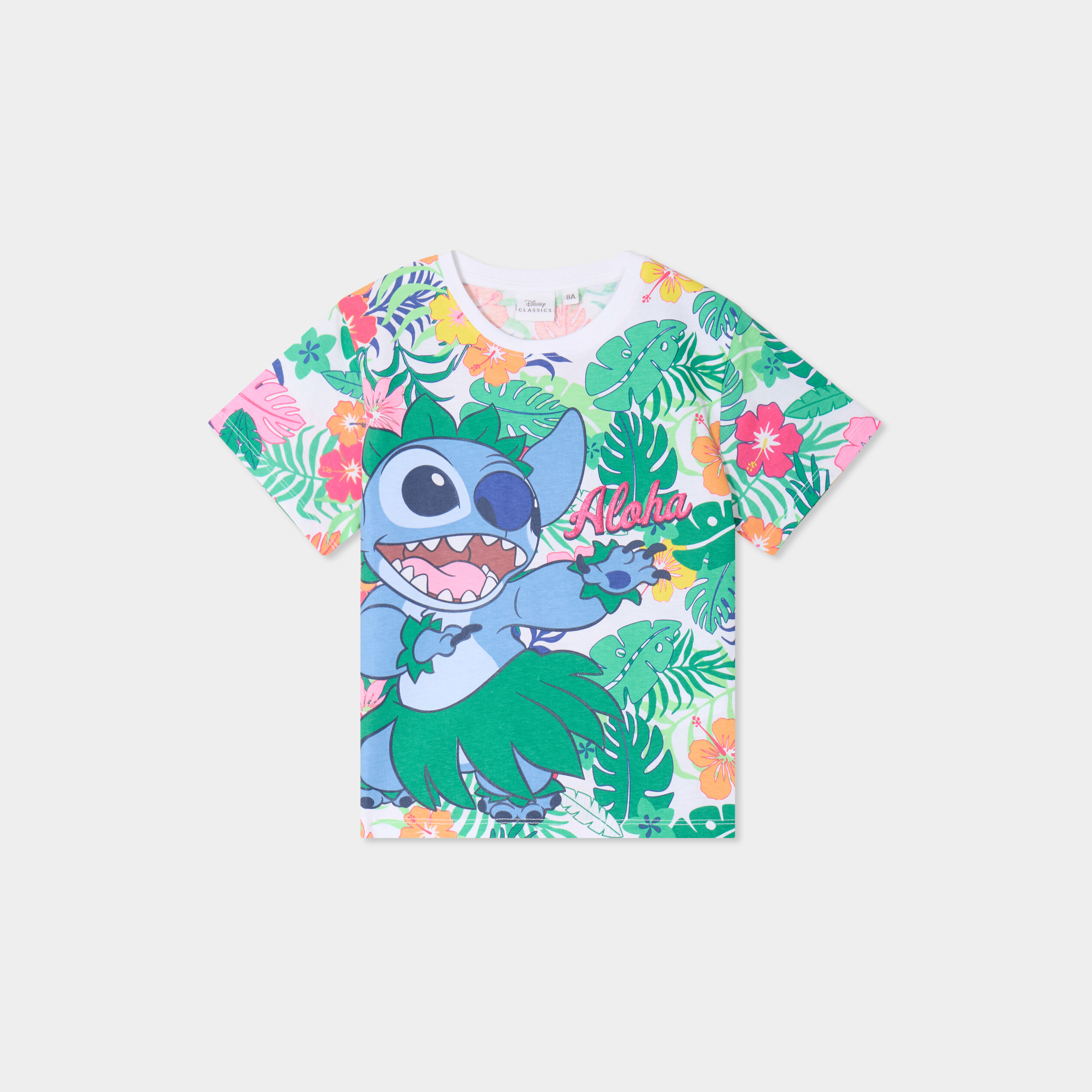 t shirt manches courtes coton stitch multicolore fille T-shirt manches courtes coton Stitch multicolore fille