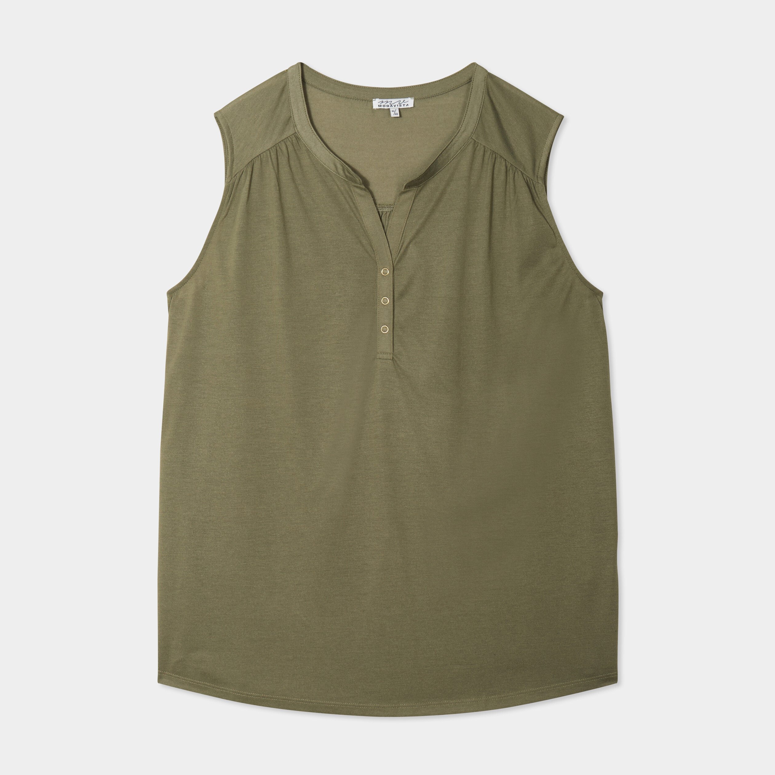 blouse ajustee col tunisien vert kaki femmegt Blouse ajustée col tunisien vert kaki femme grande taille