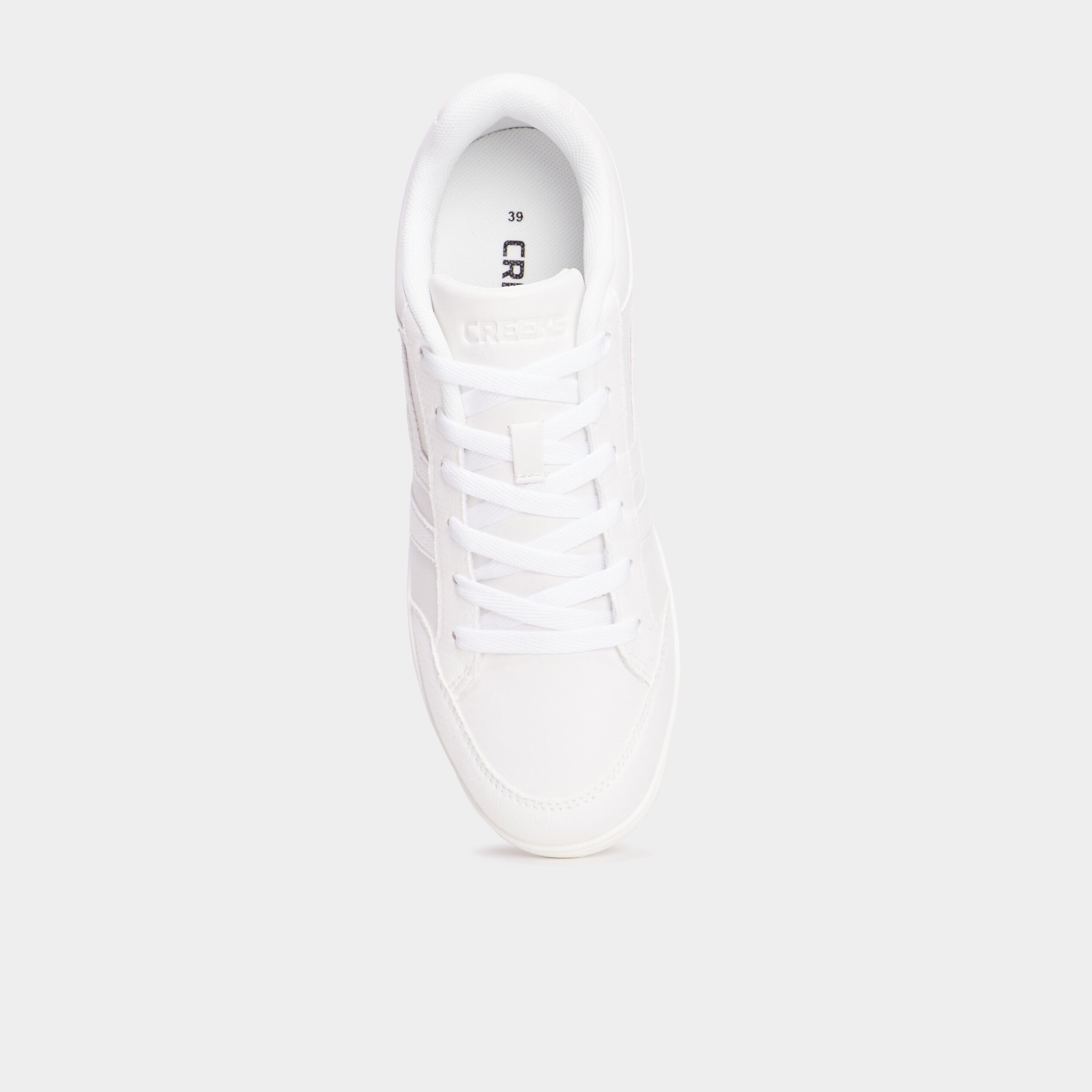 Tennis basses &agrave; lacets blanc femme