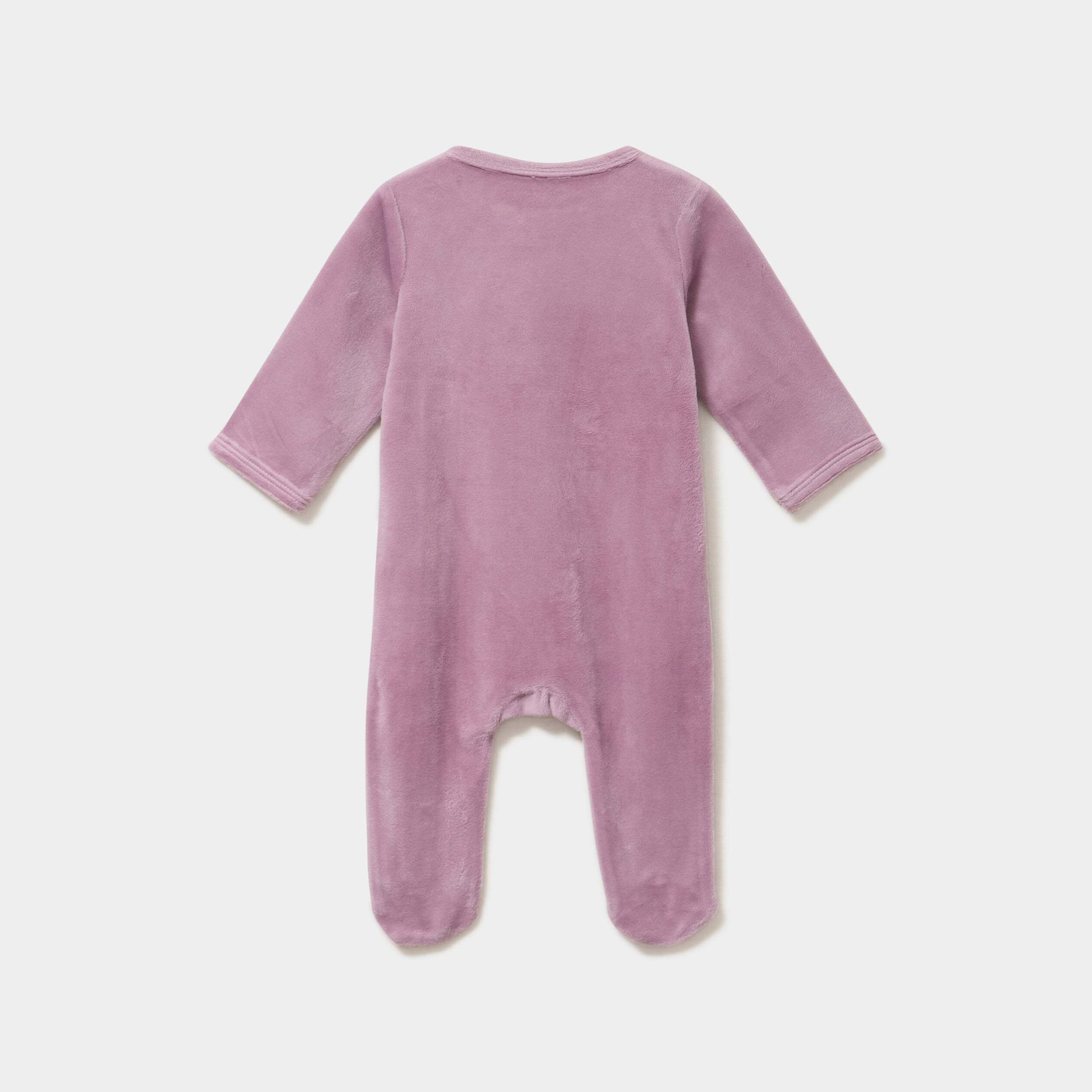 Dors-bien effet velours manches longues violet clair b&eacute;b&eacute;