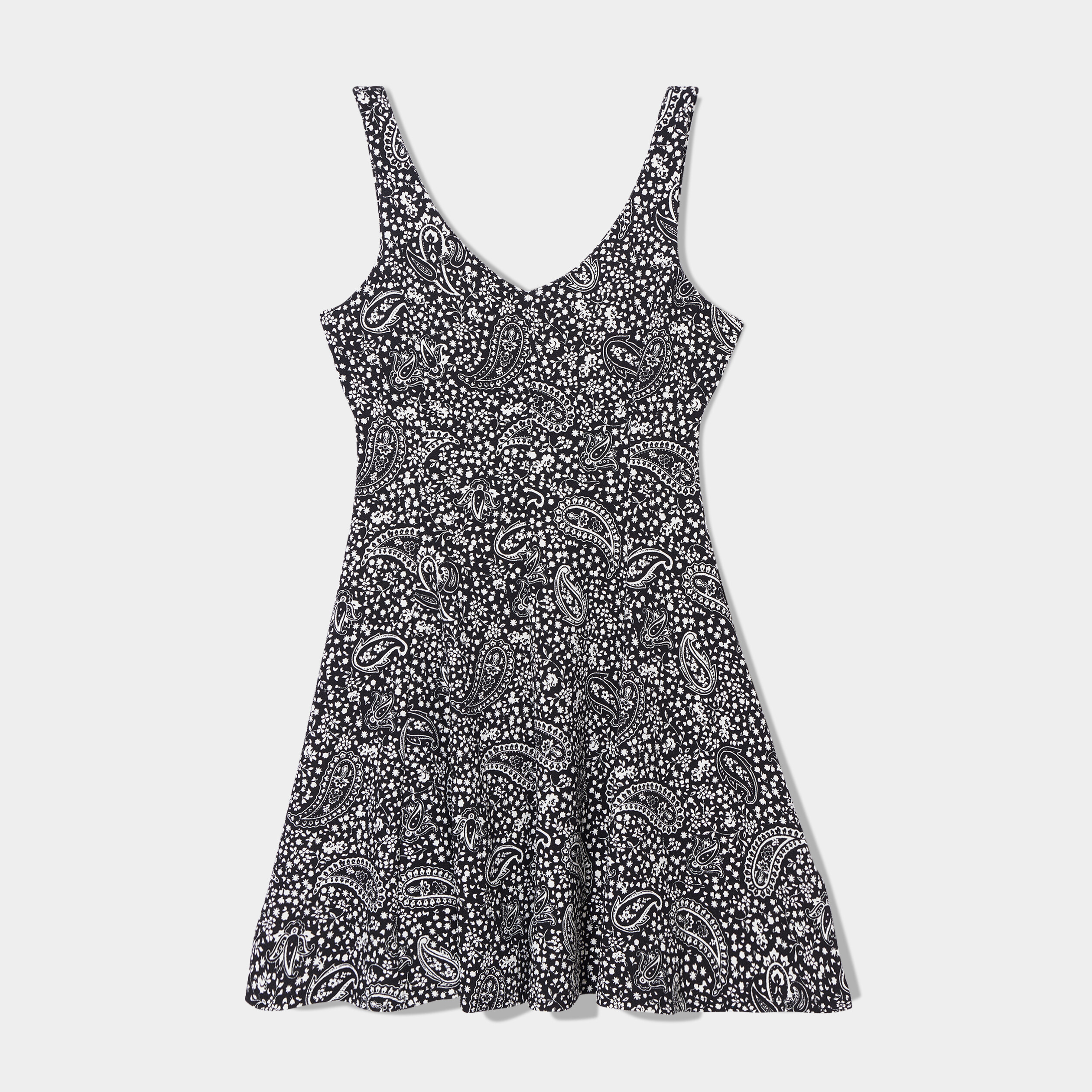 Robe patineuse bretelles noir femme