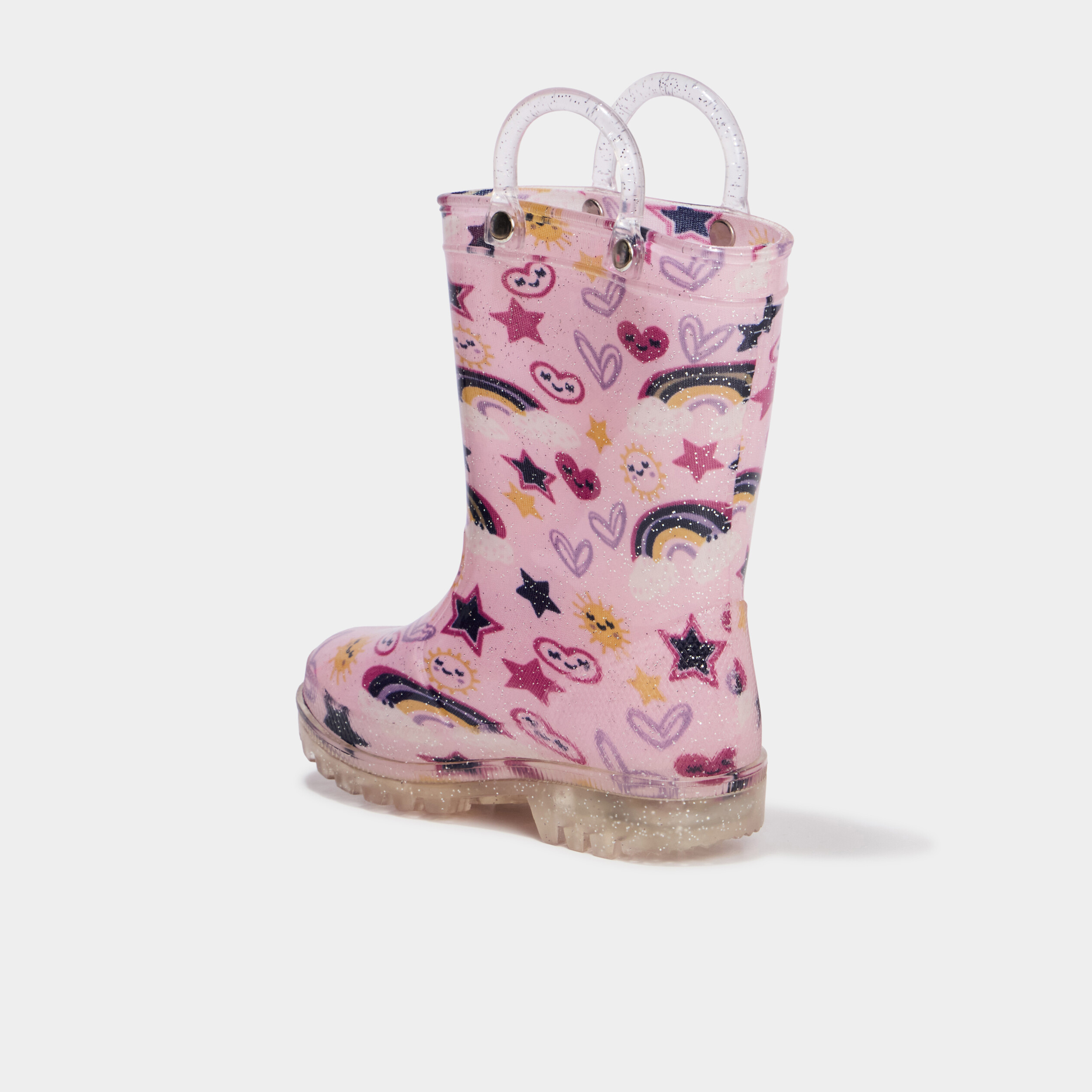 Bottes de pluie &agrave; paillettes rose b&eacute;b&eacute; fille