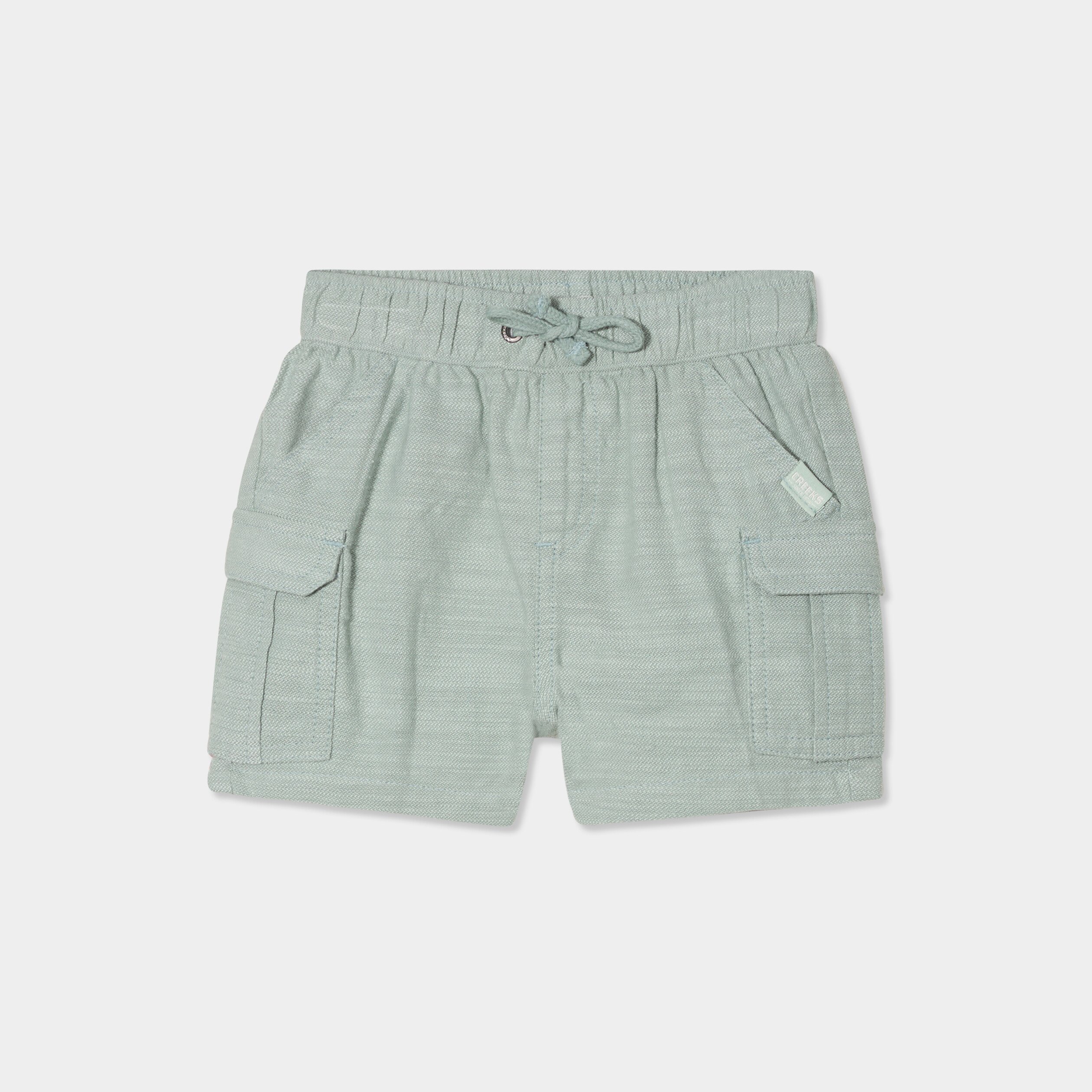 short poches battle coton vert pastel bebeg Short poches battle coton vert pastel bébé garçon