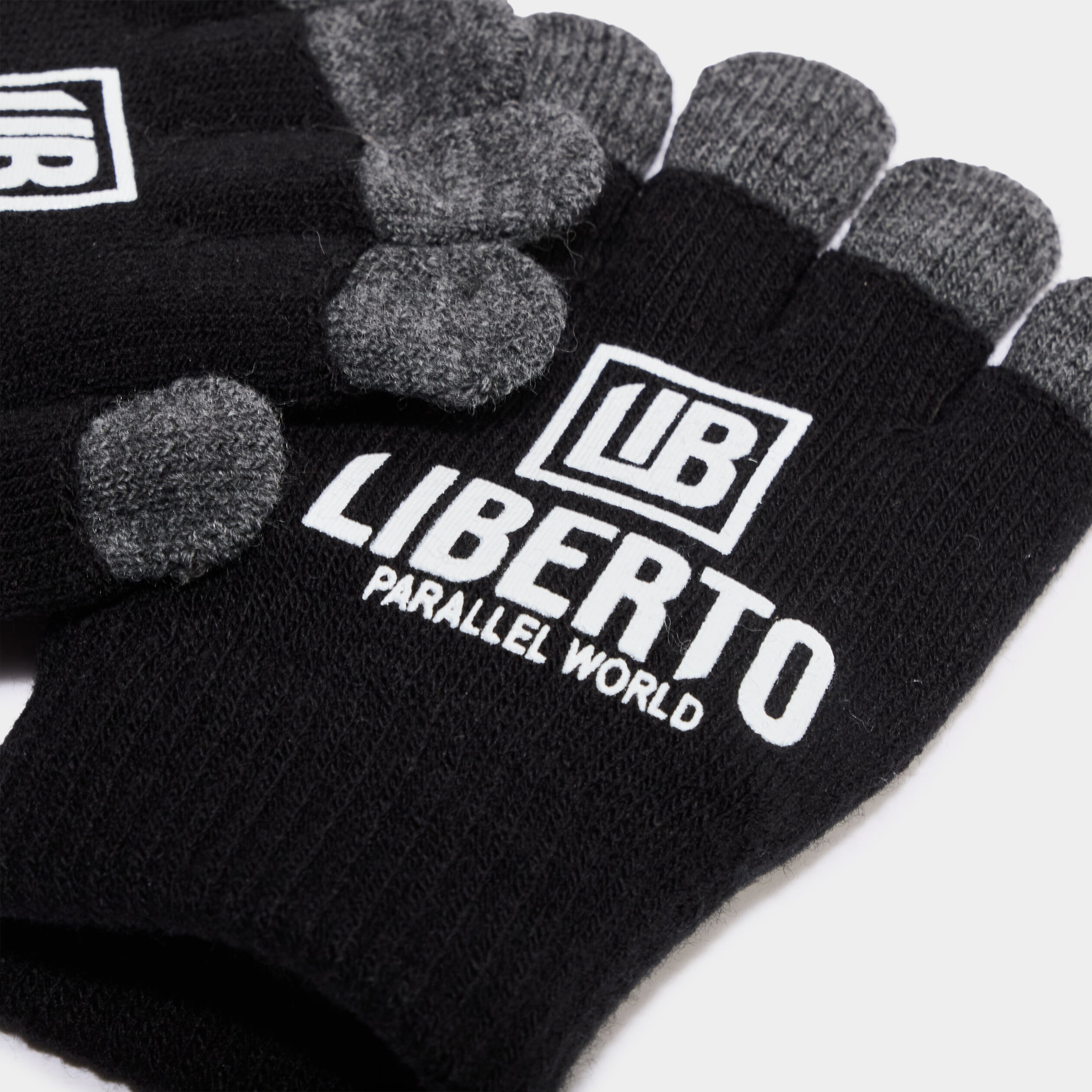Gants 2-en-1 noir gar&ccedil;on