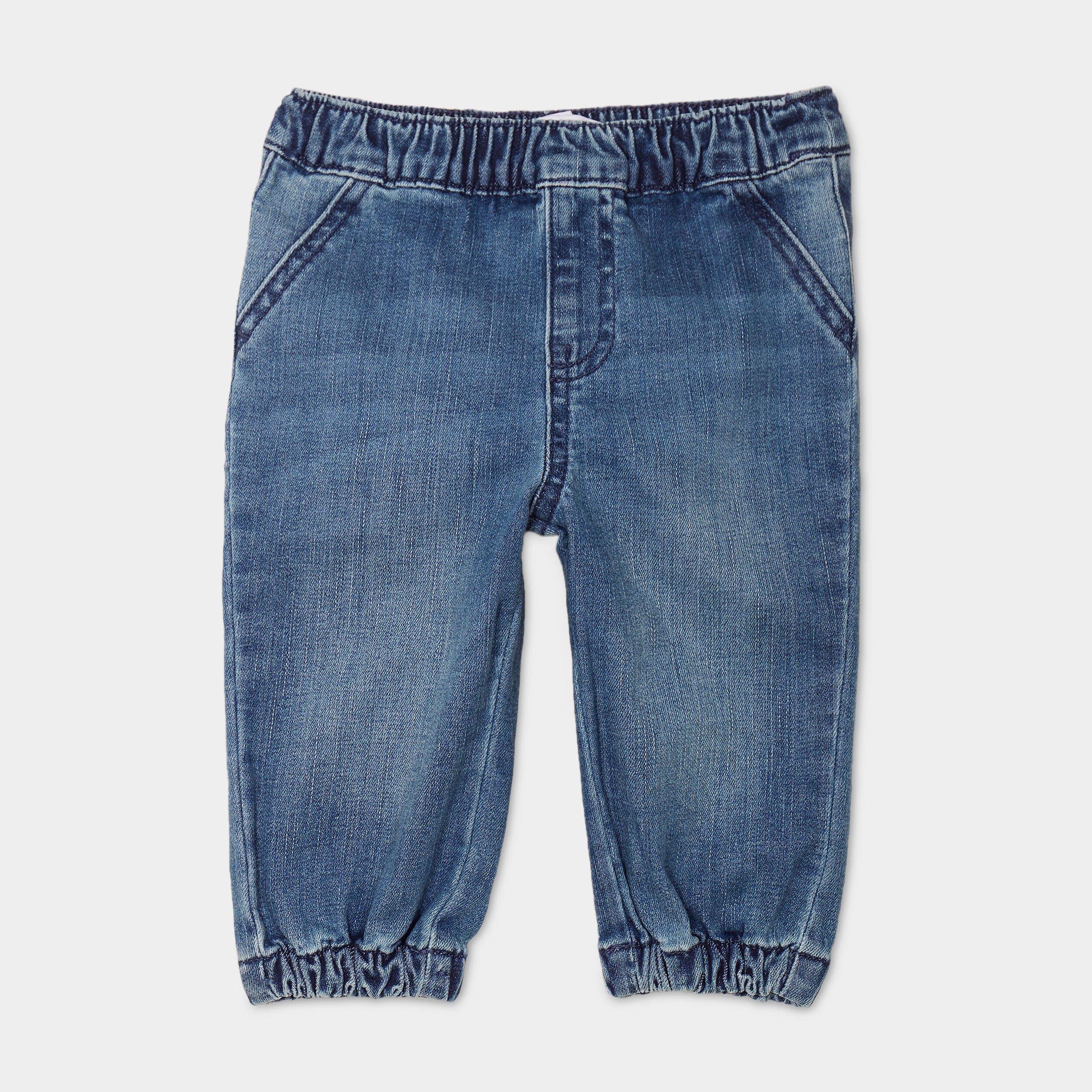 Jeans jogger bas &eacute;lastiqu&eacute; coton denim stone b&eacute;b&eacute; gar&ccedil;on