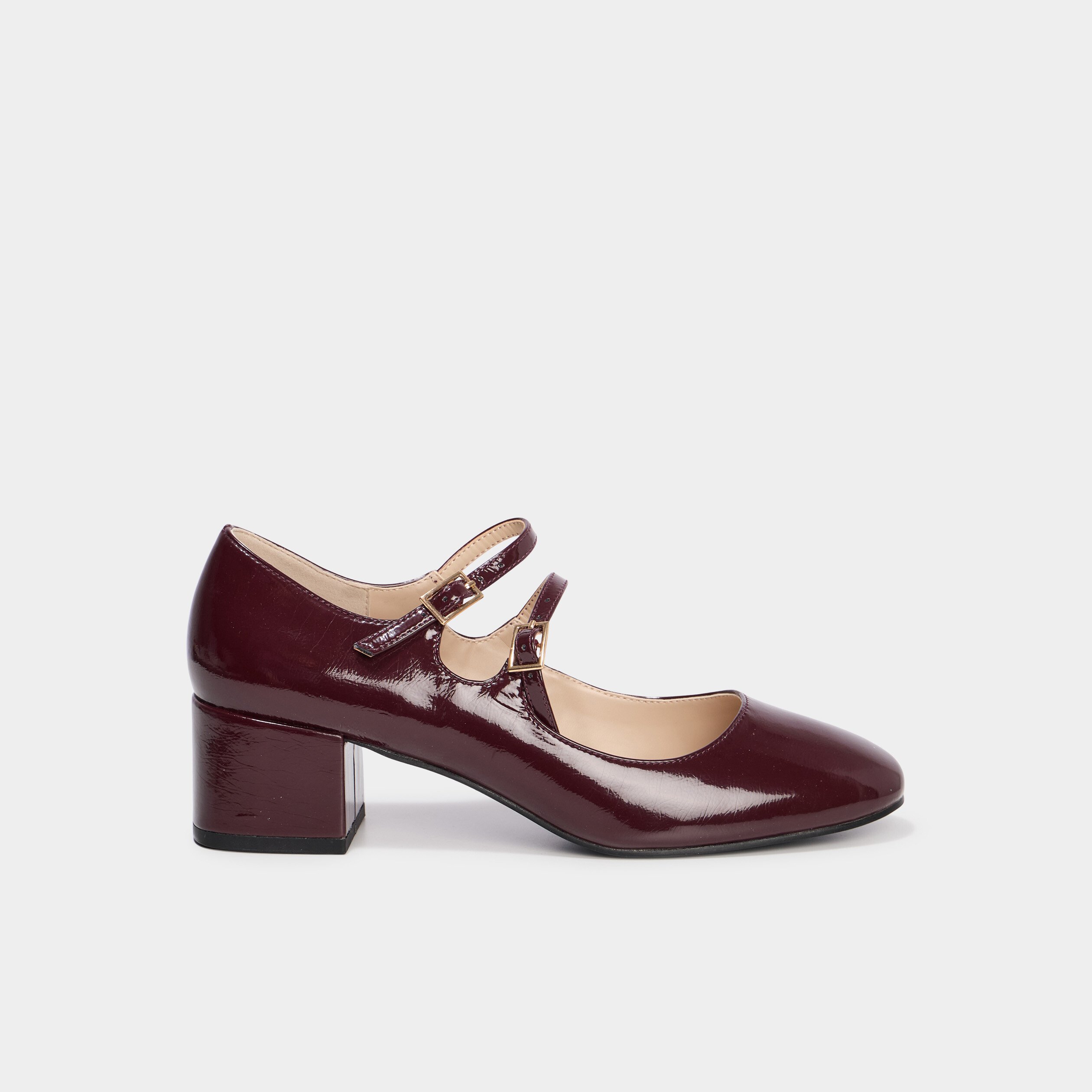 babies vernies a talons carres bordeaux femme Babies vernies à talons carrés bordeaux femme