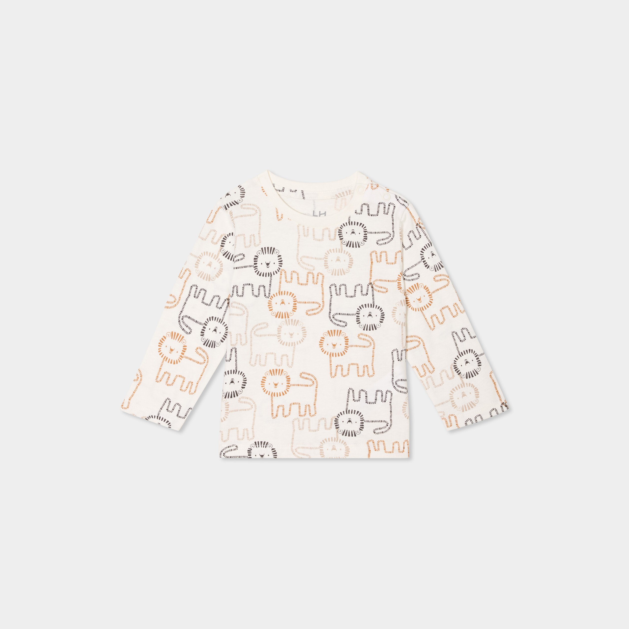 t shirt manches longues coton ecru bebeg T-shirt manches longues coton ecru bébé garçon