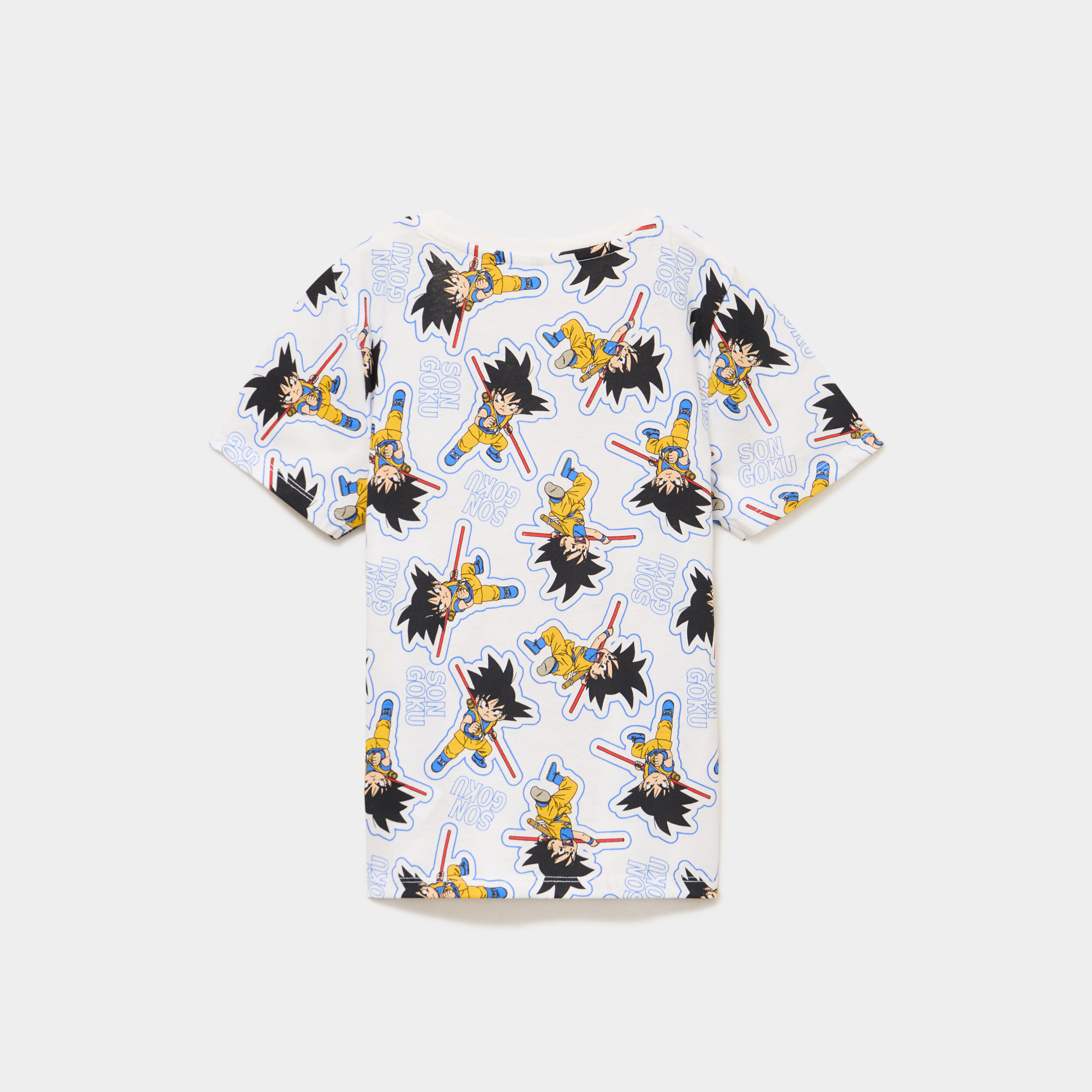 Ensemble pyjama short coton Dragon Ball blanc gar&ccedil;on