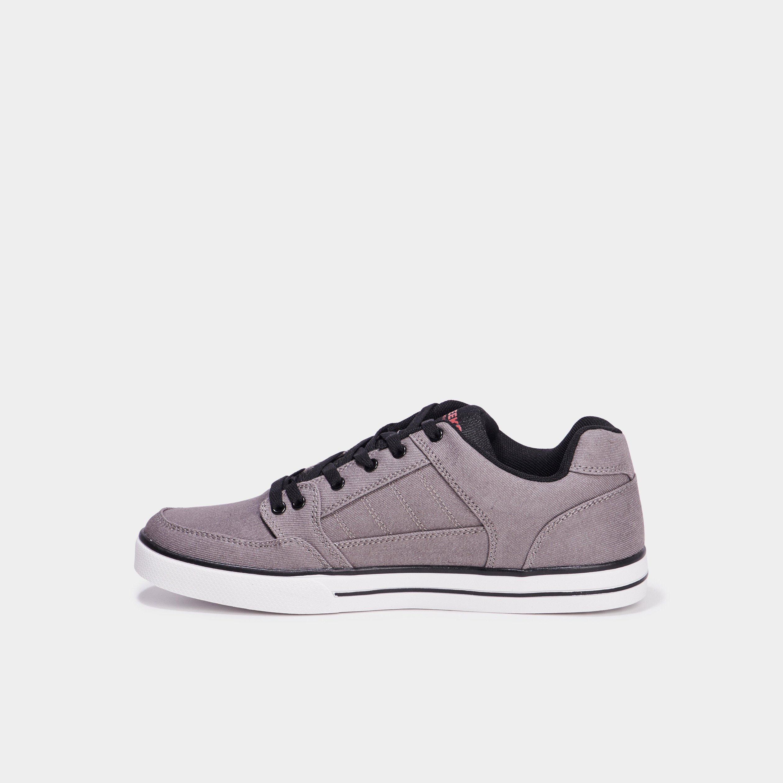 tennis basses en toile a lacets gris homme Tennis basses en toile à lacets gris homme
