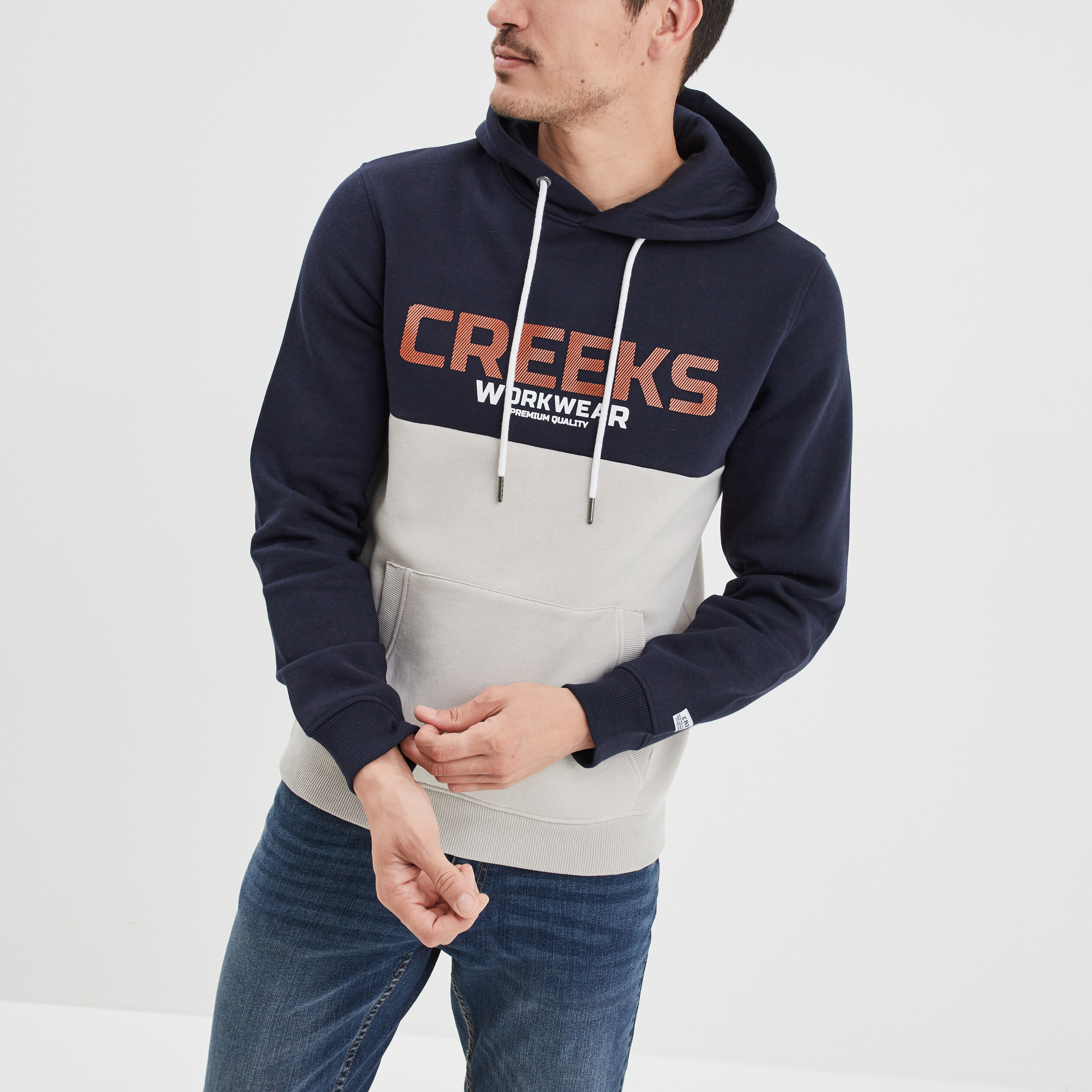 Sweat à capuche hoodie Creeks bleu foncé homme