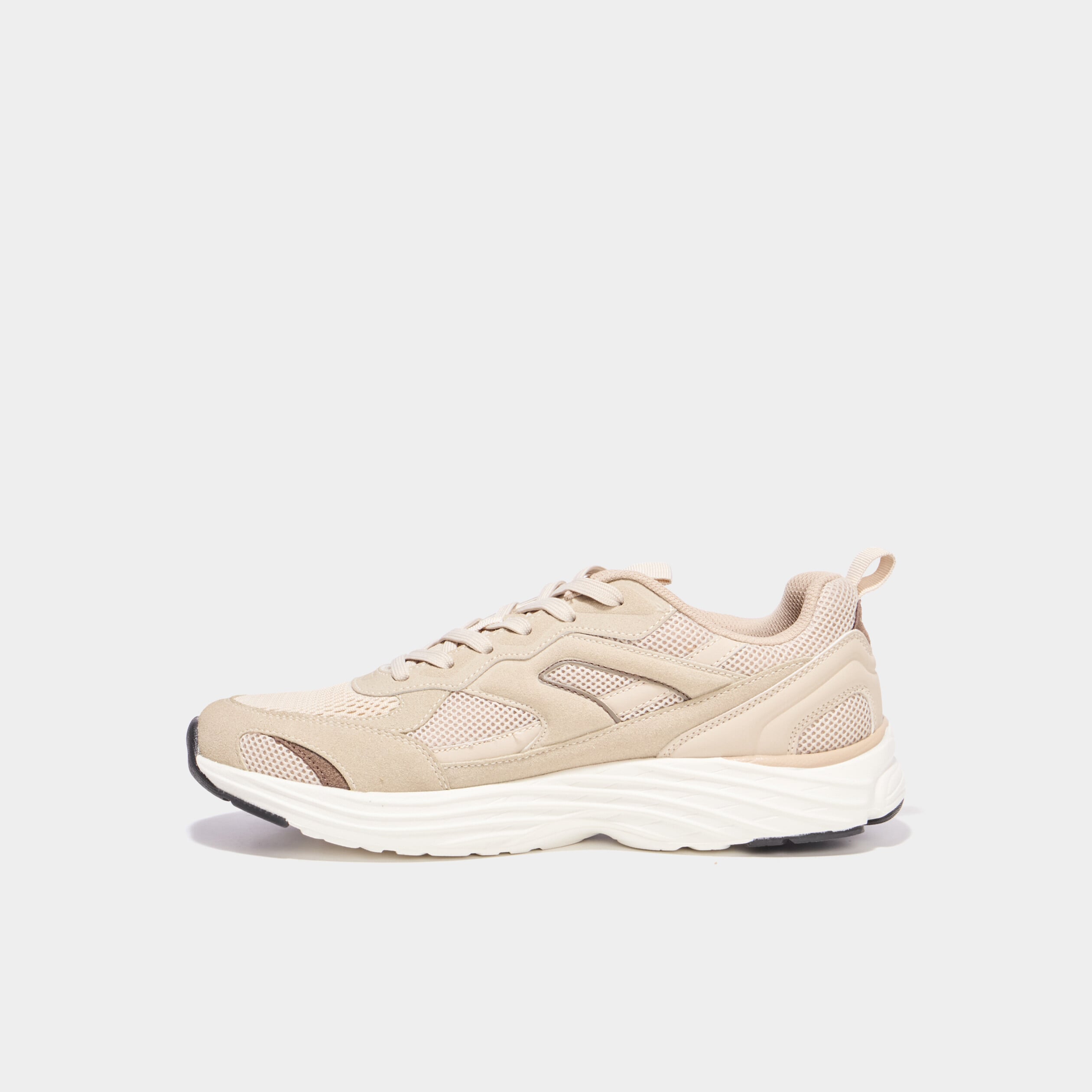 Baskets running &agrave; lacets sable homme