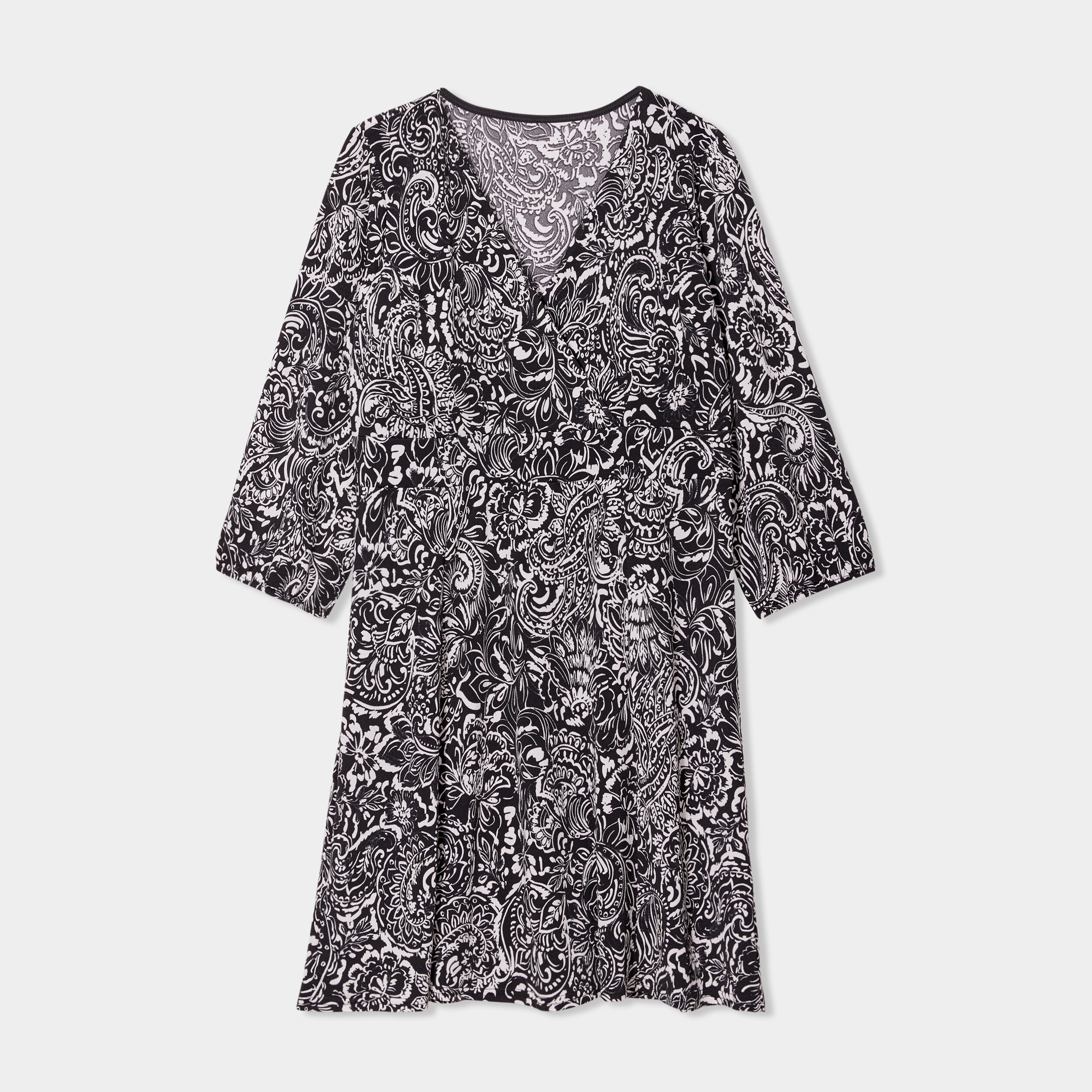 robe courte manches 34 noir femme Robe courte manches 3/4 noir femme
