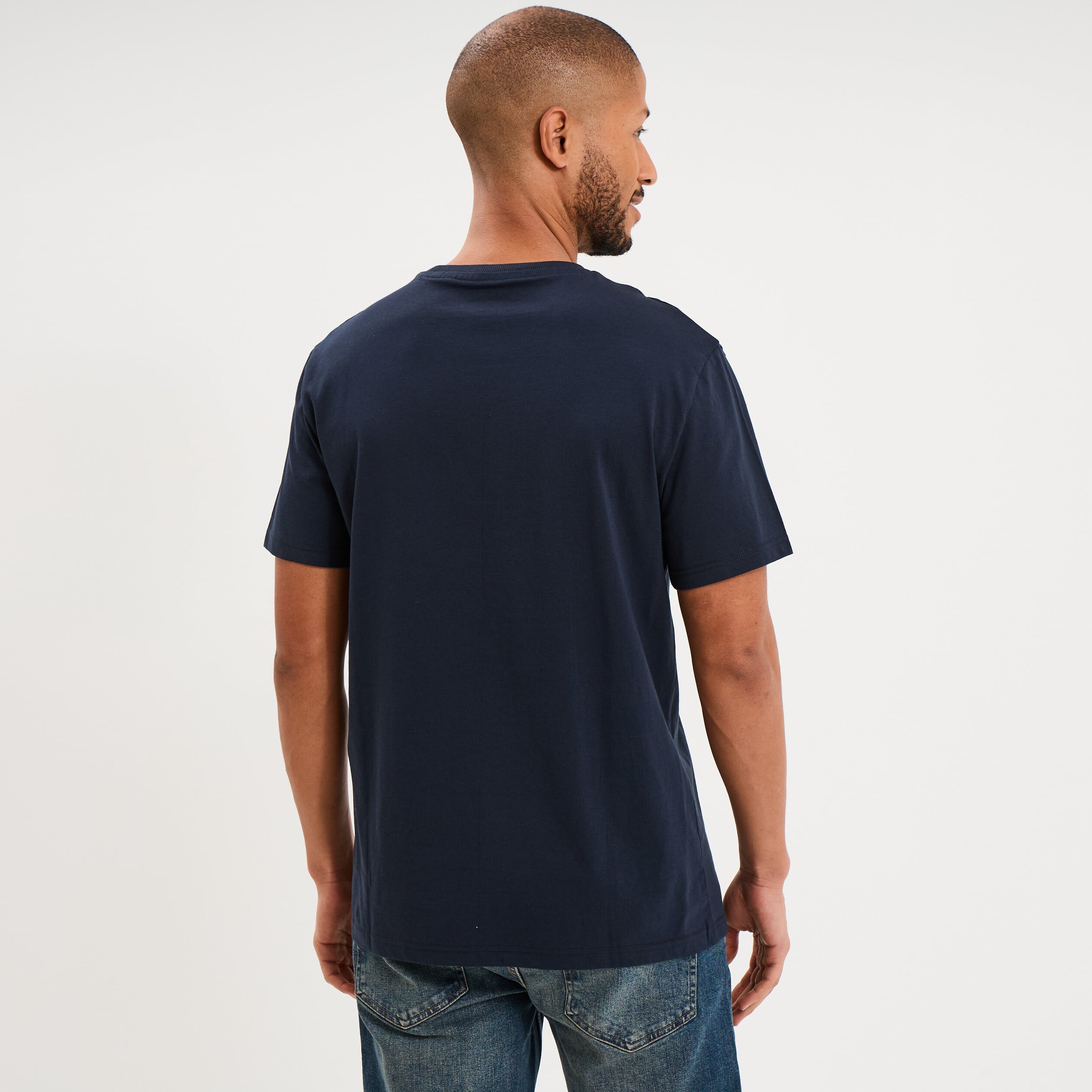T-shirt manches courtes coton bleu marine homme