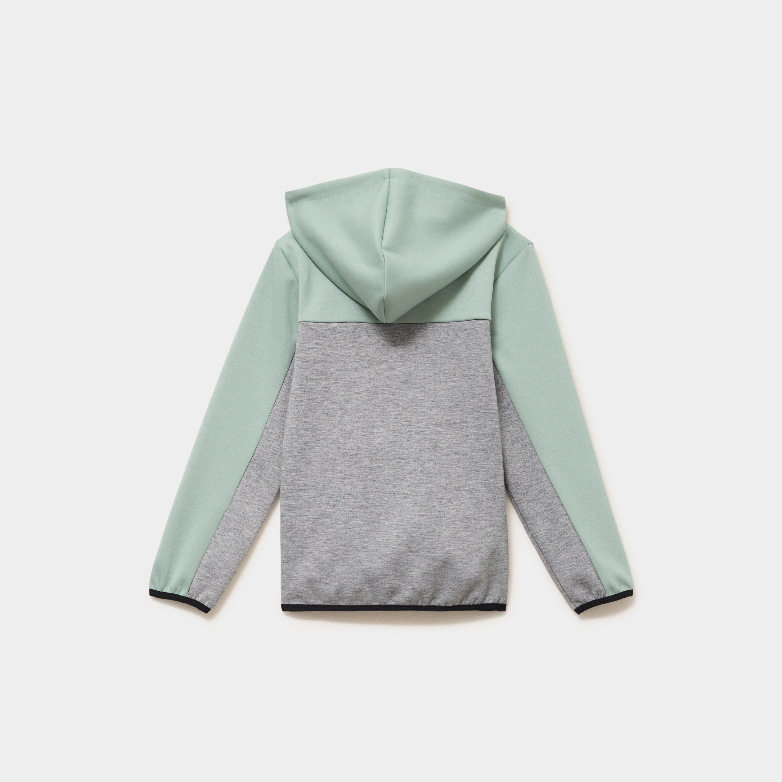 Sweat zipp&eacute; &agrave; capuche vert pastel gar&ccedil;on