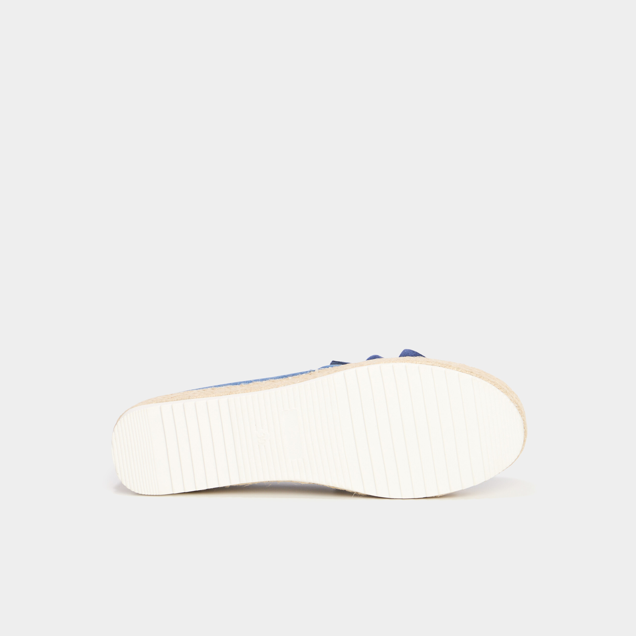 Espadrilles plateformes &agrave; boucle Liberto bleu femme