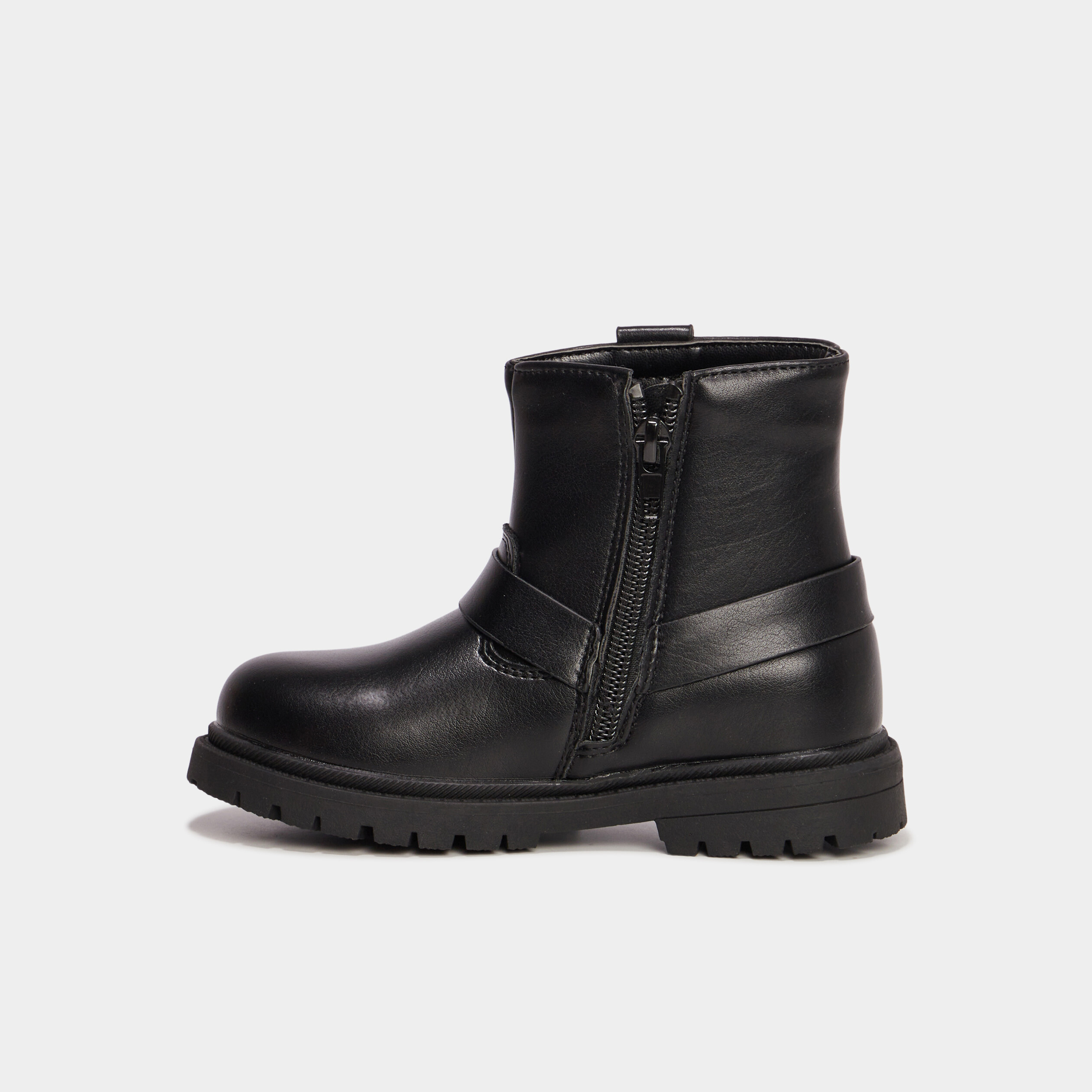 Bottines crantées avec boucles Liberto noir fille