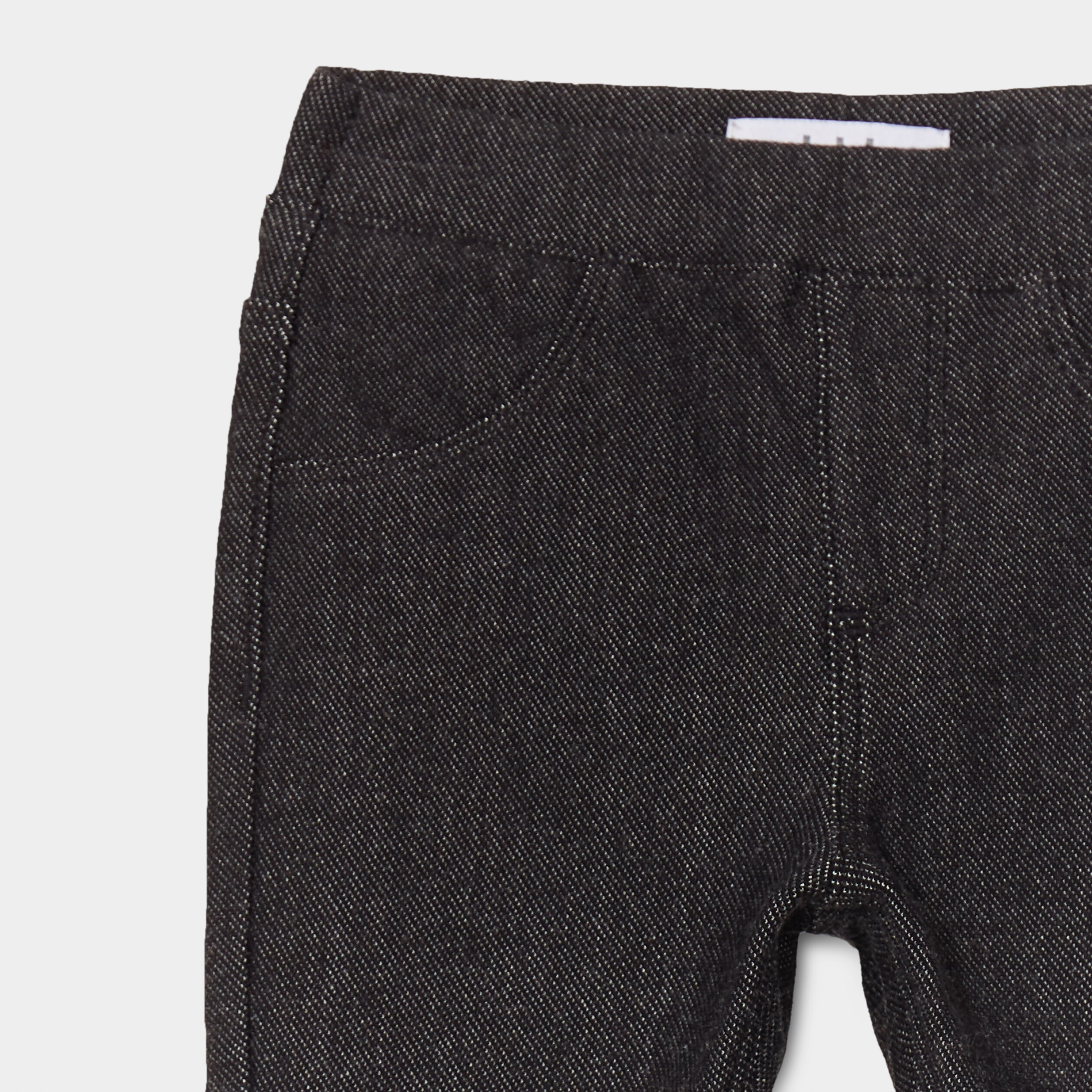 tregging en jean taille elastiquee noir bebef Tregging en jean taille élastiquée noir bébé fille
