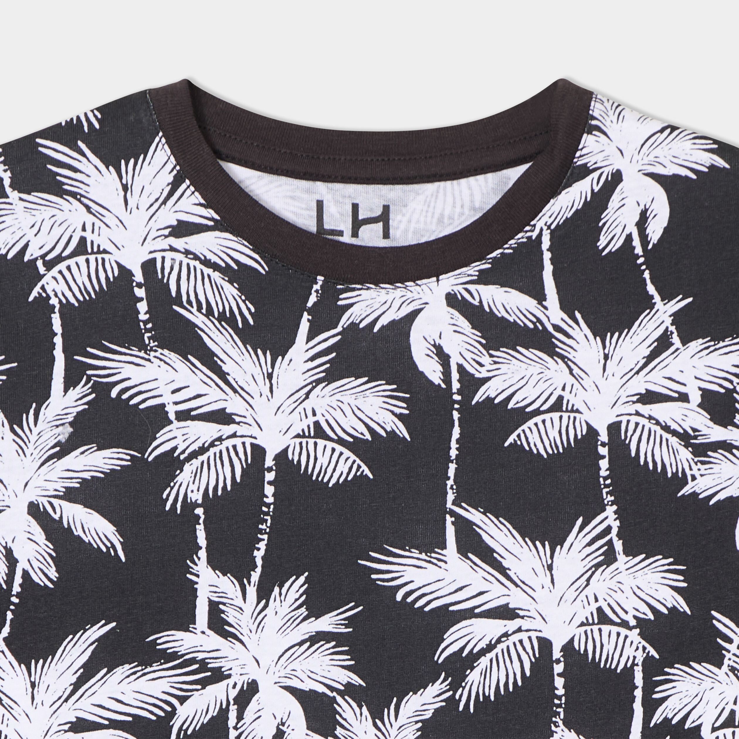 T-shirt manches courtes coton noir gar&ccedil;on