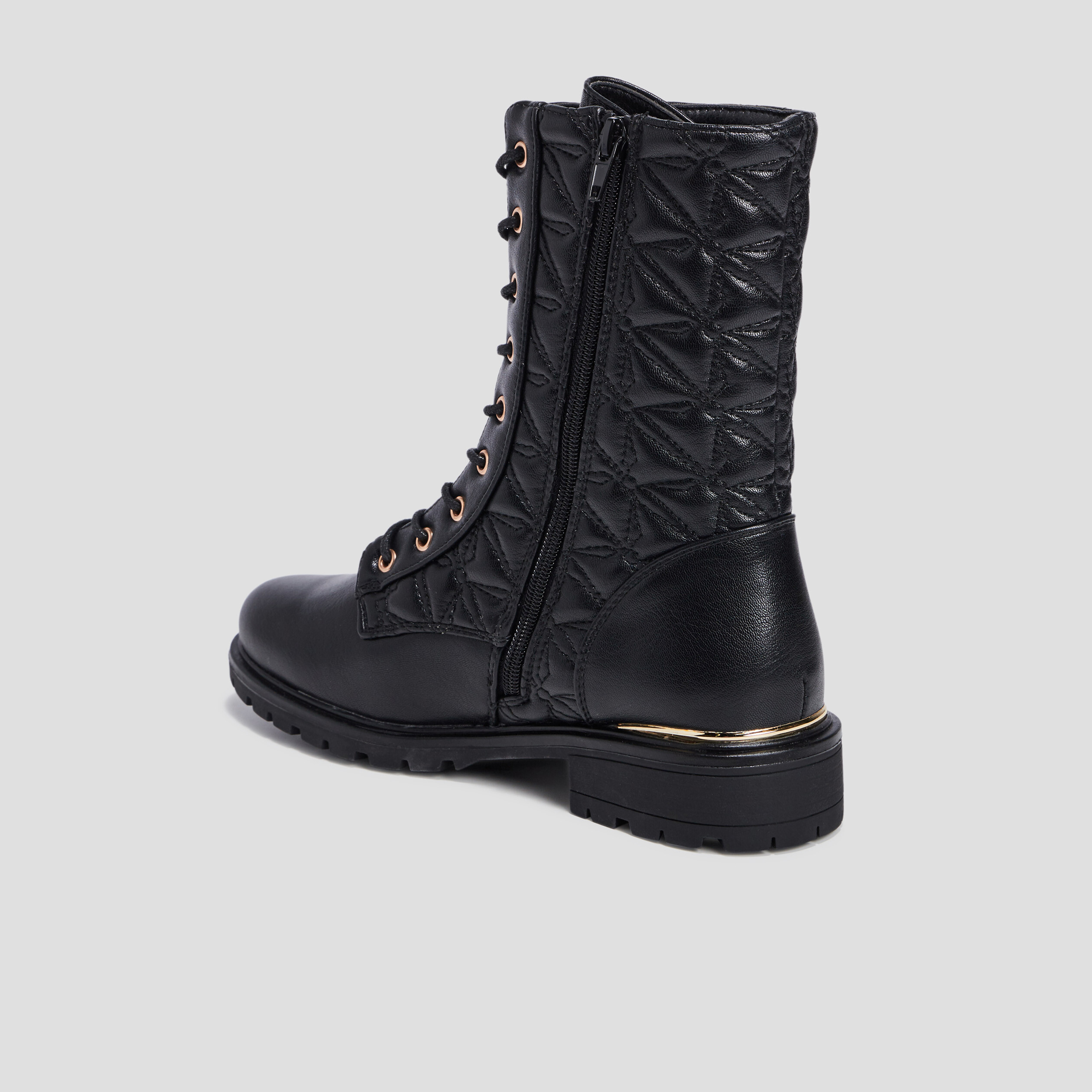 Bottines matelass&eacute;es noir femme