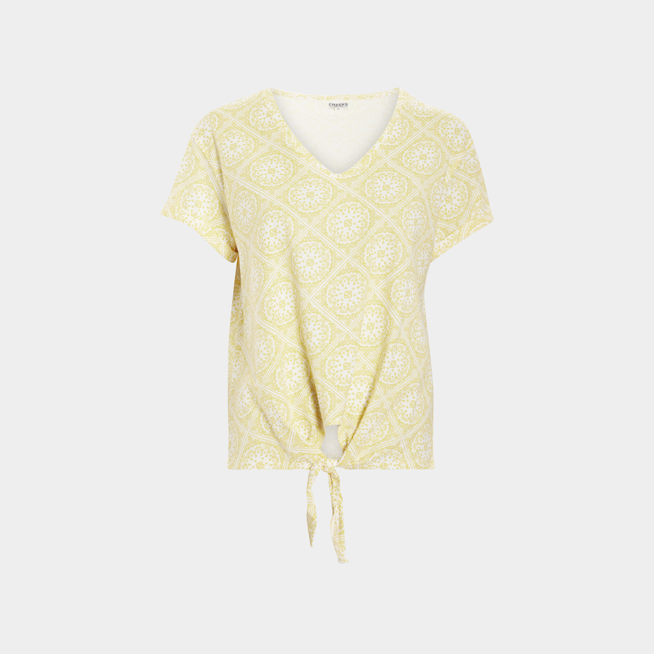 T-shirt manches courtes jaune femme