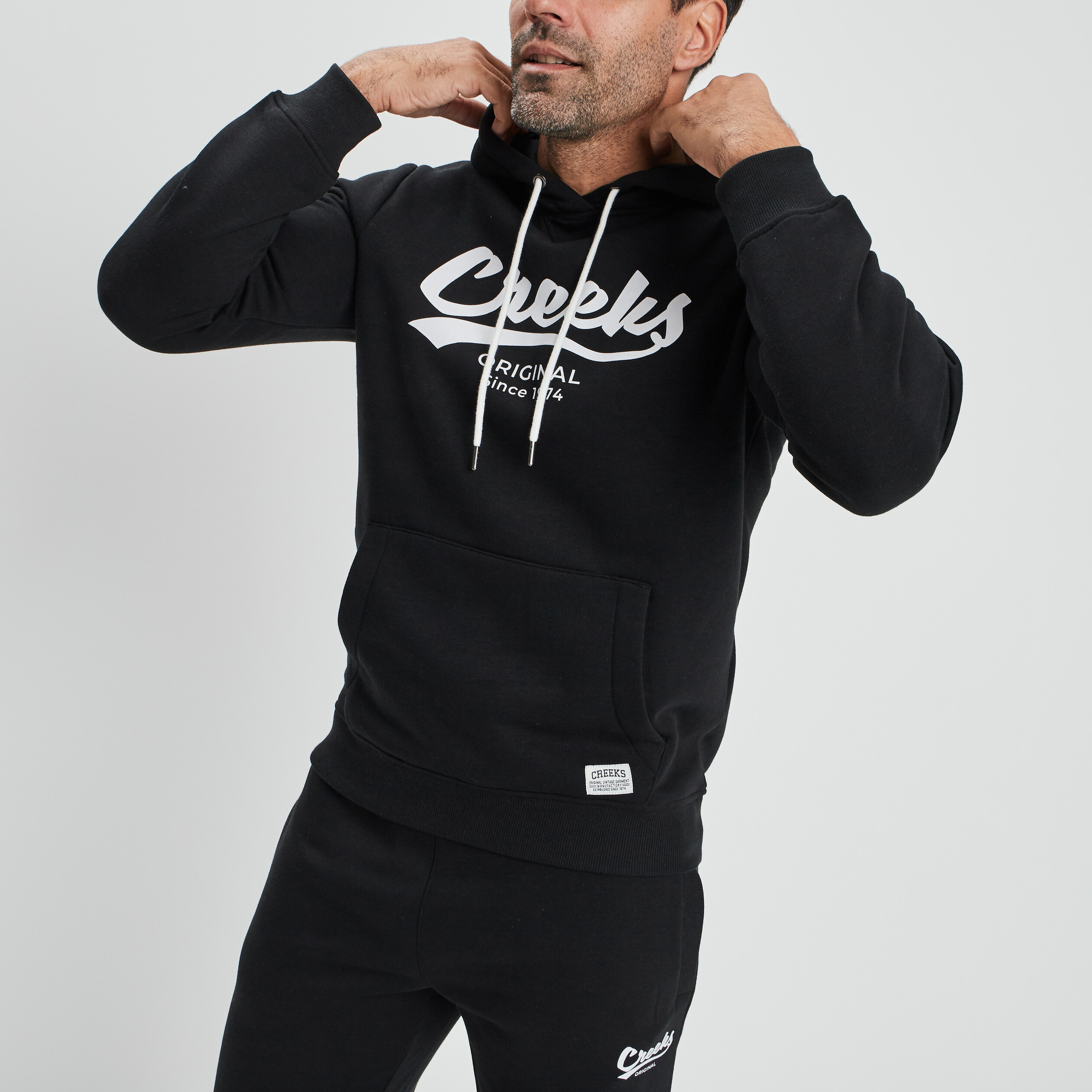 sweat a capuche hoodie creeks noir homme Sweat à capuche hoodie Creeks noir homme