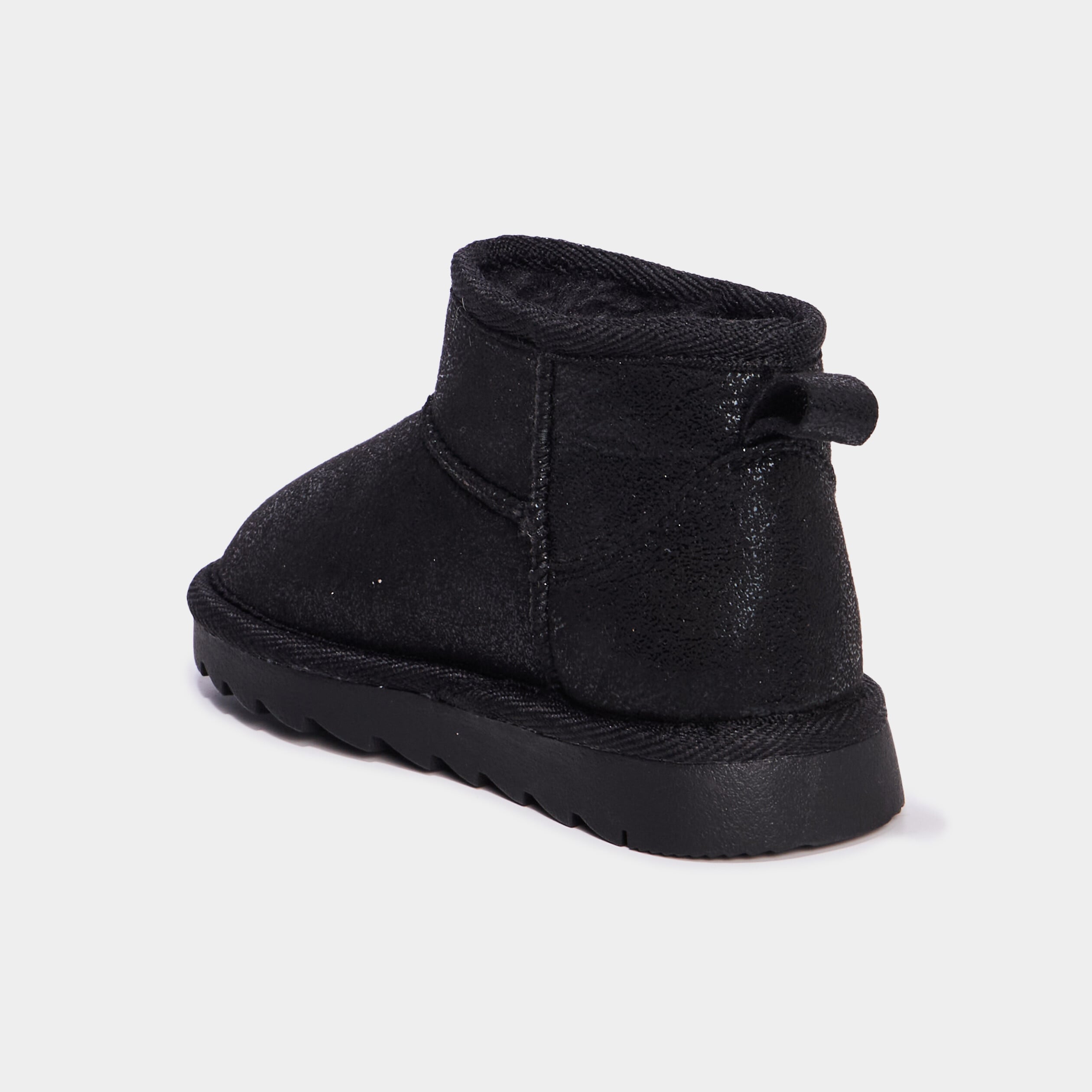 Bottines fourr&eacute;es plates noir fille