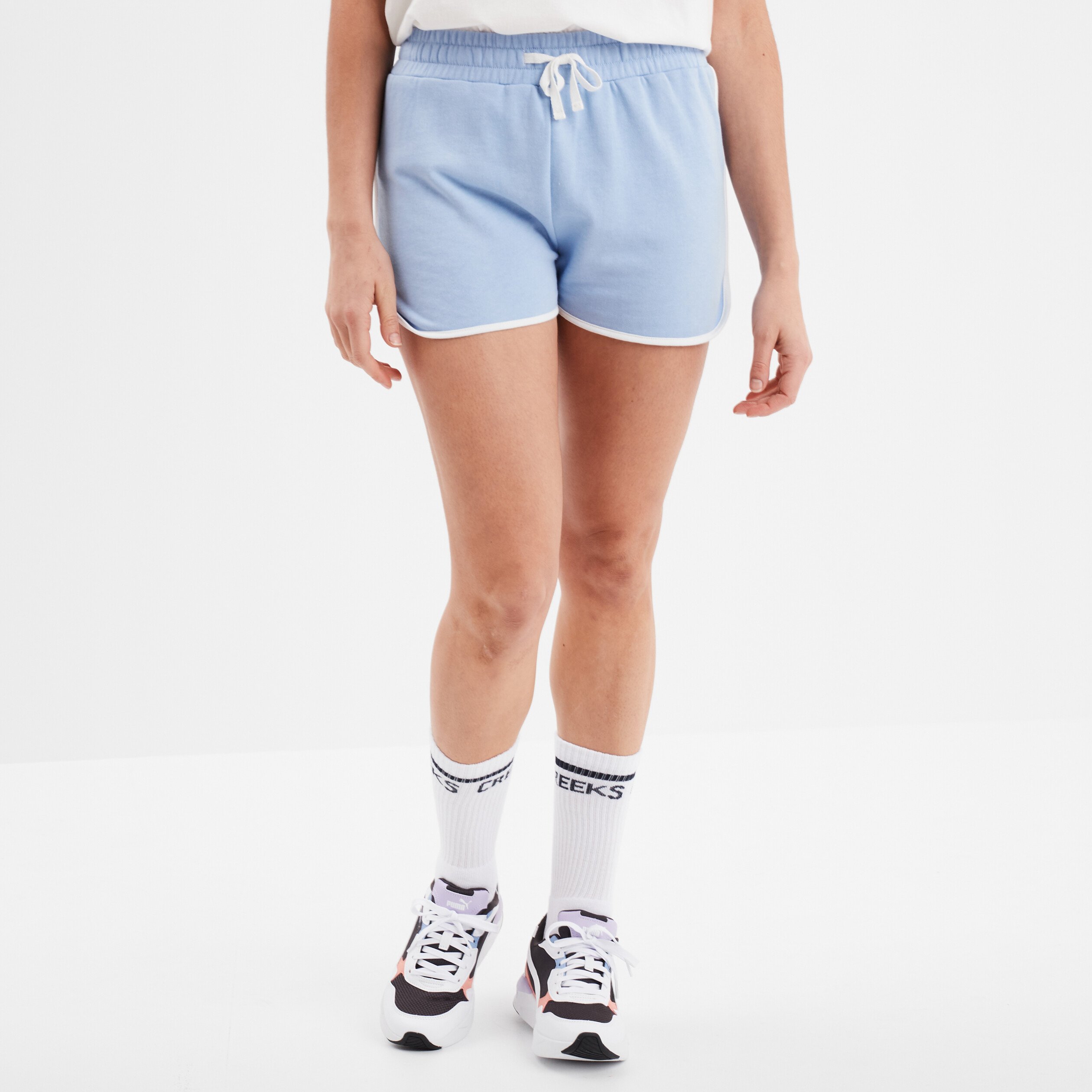 Short bleu clair femme best sale