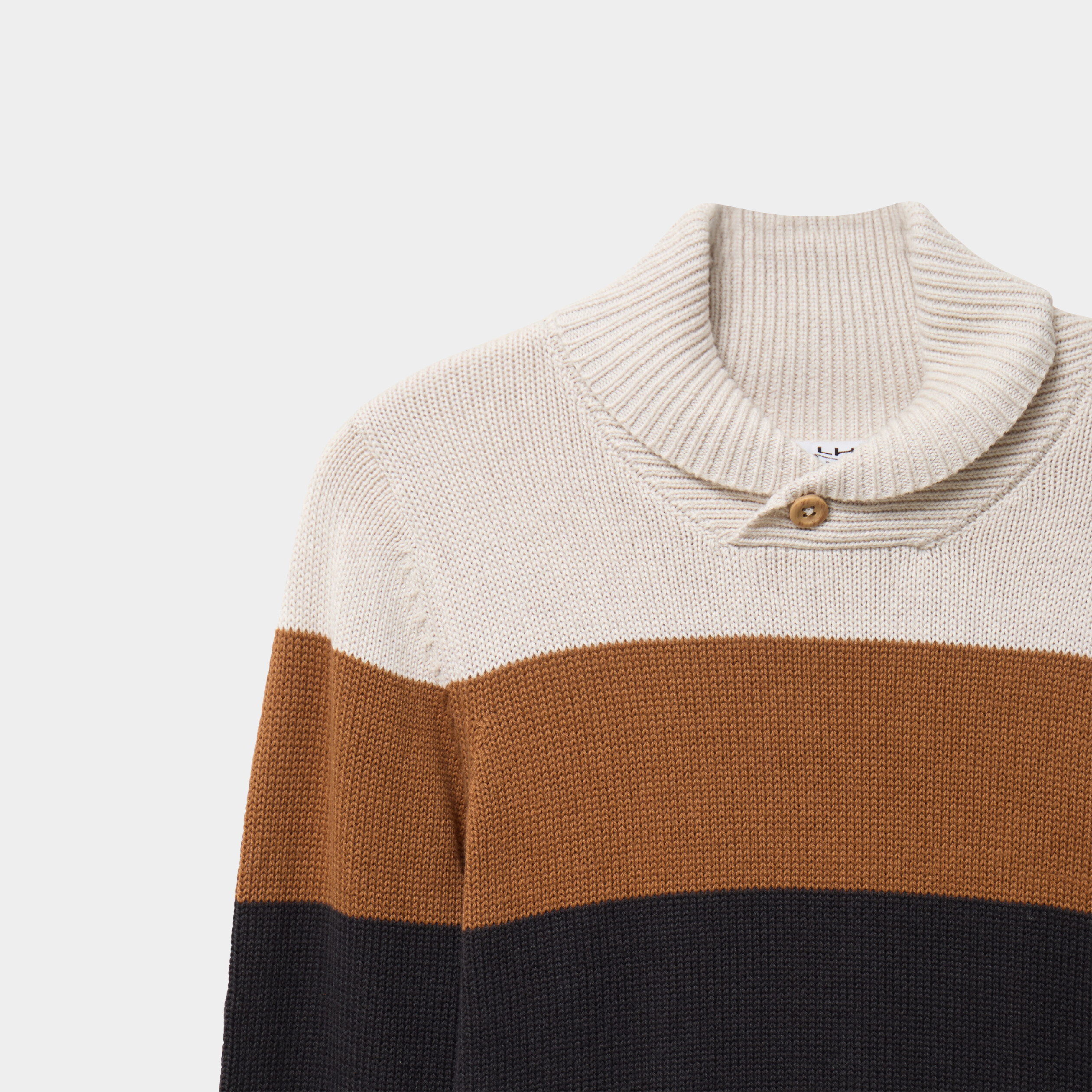 Pull col ch&acirc;le manches longues coton gris fonc&eacute; gar&ccedil;on