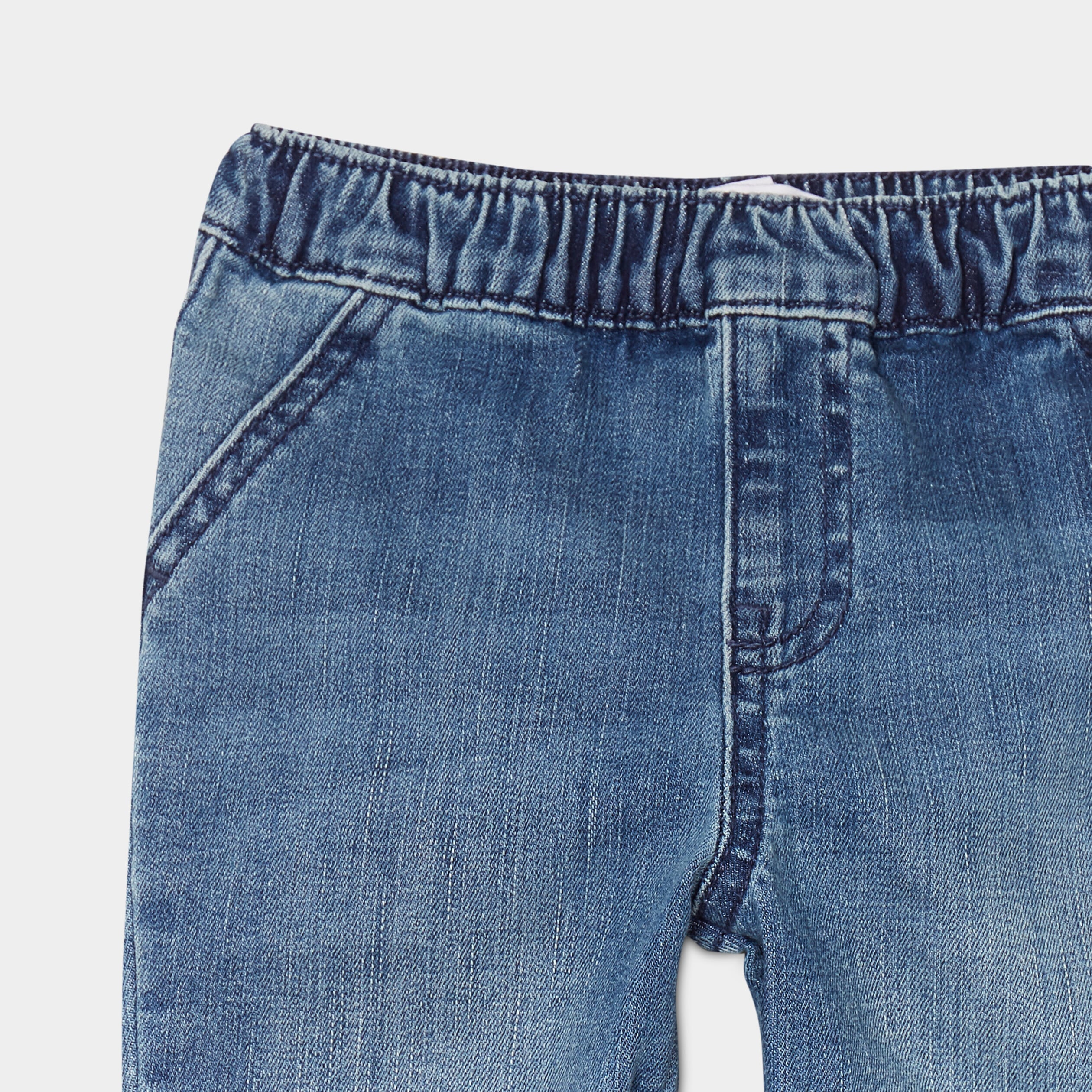 Jeans jogger bas &eacute;lastiqu&eacute; coton denim stone b&eacute;b&eacute; gar&ccedil;on