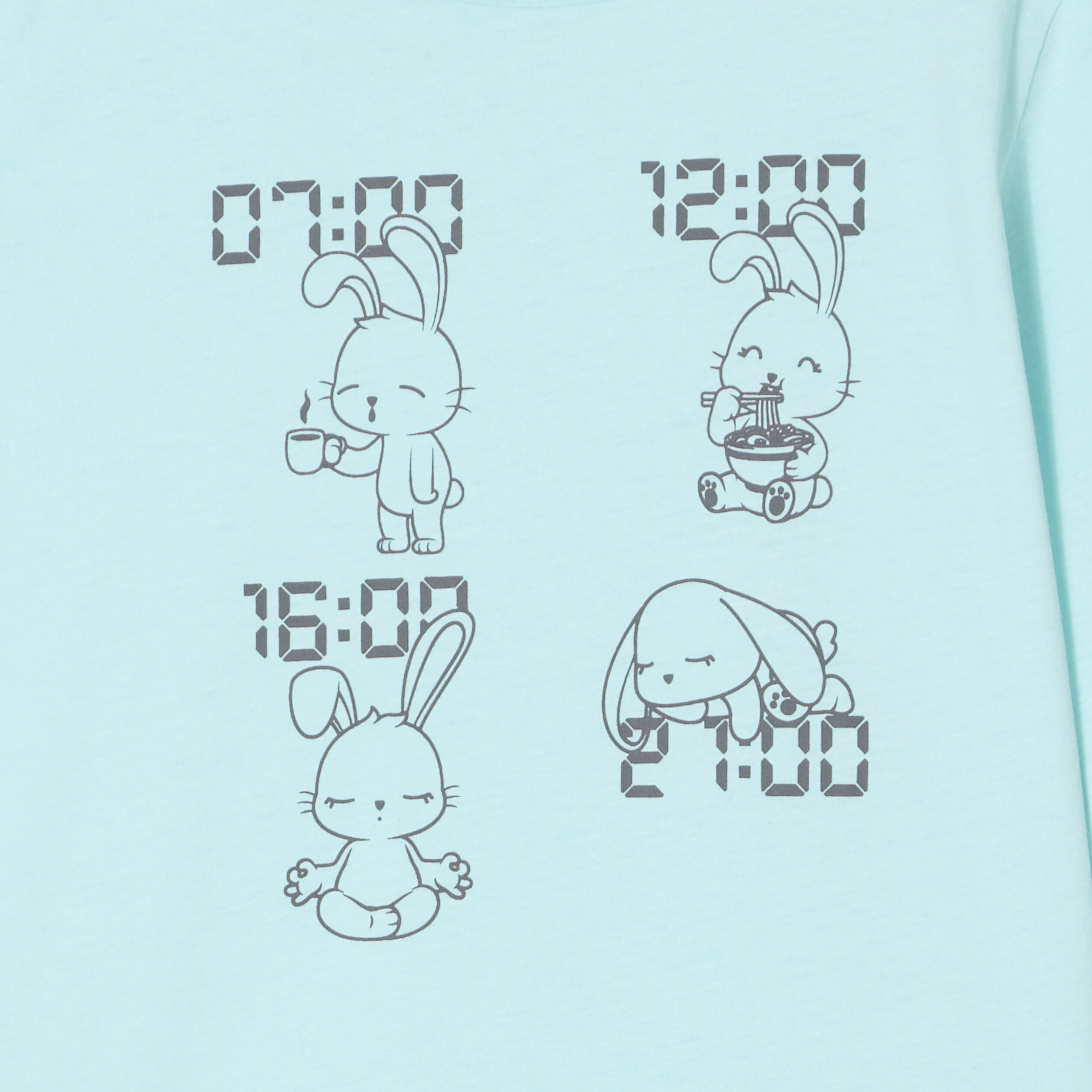 ensemble pyjama pantalon t shirt coton bleu turquoise fille Ensemble pyjama pantalon t-shirt coton bleu turquoise fille