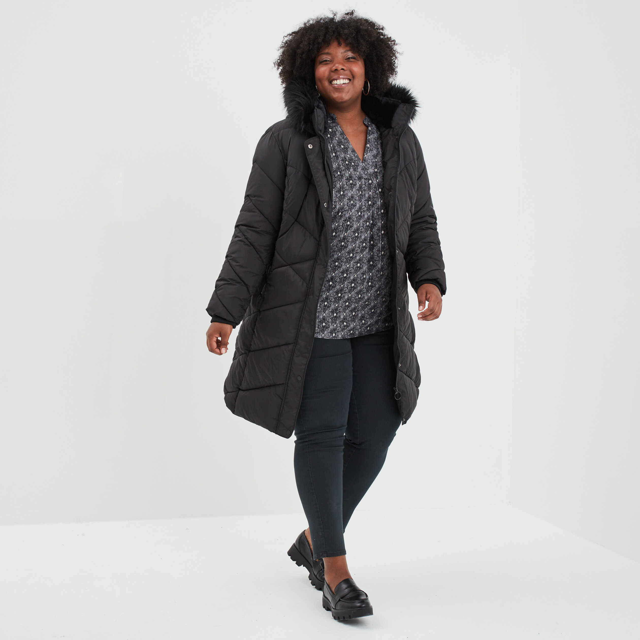 blouse fils metallises manches longues noir femmegt Blouse fils métallisés manches longues noir femme grande taille