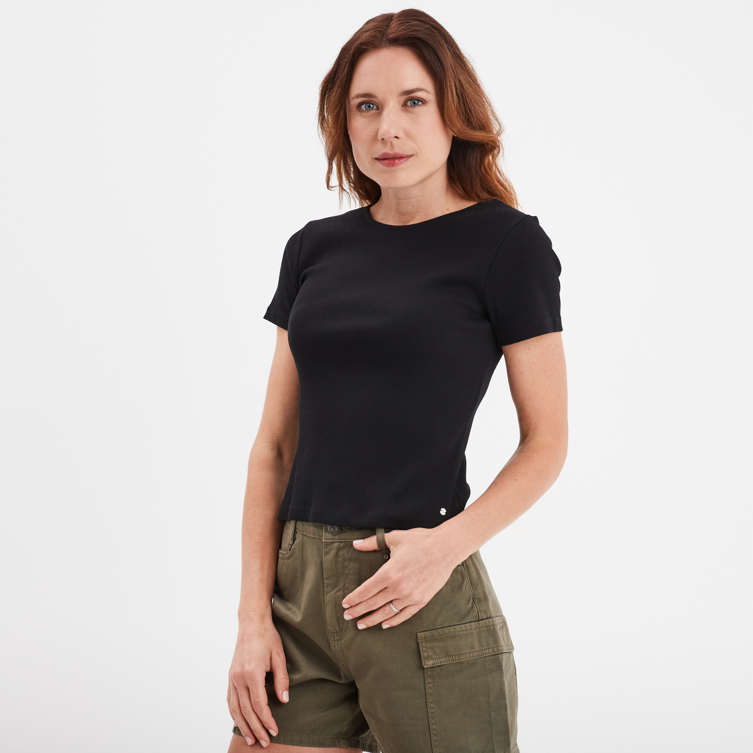 t shirt dos nu avec lacage noir femme T-shirt dos nu avec laçage noir femme