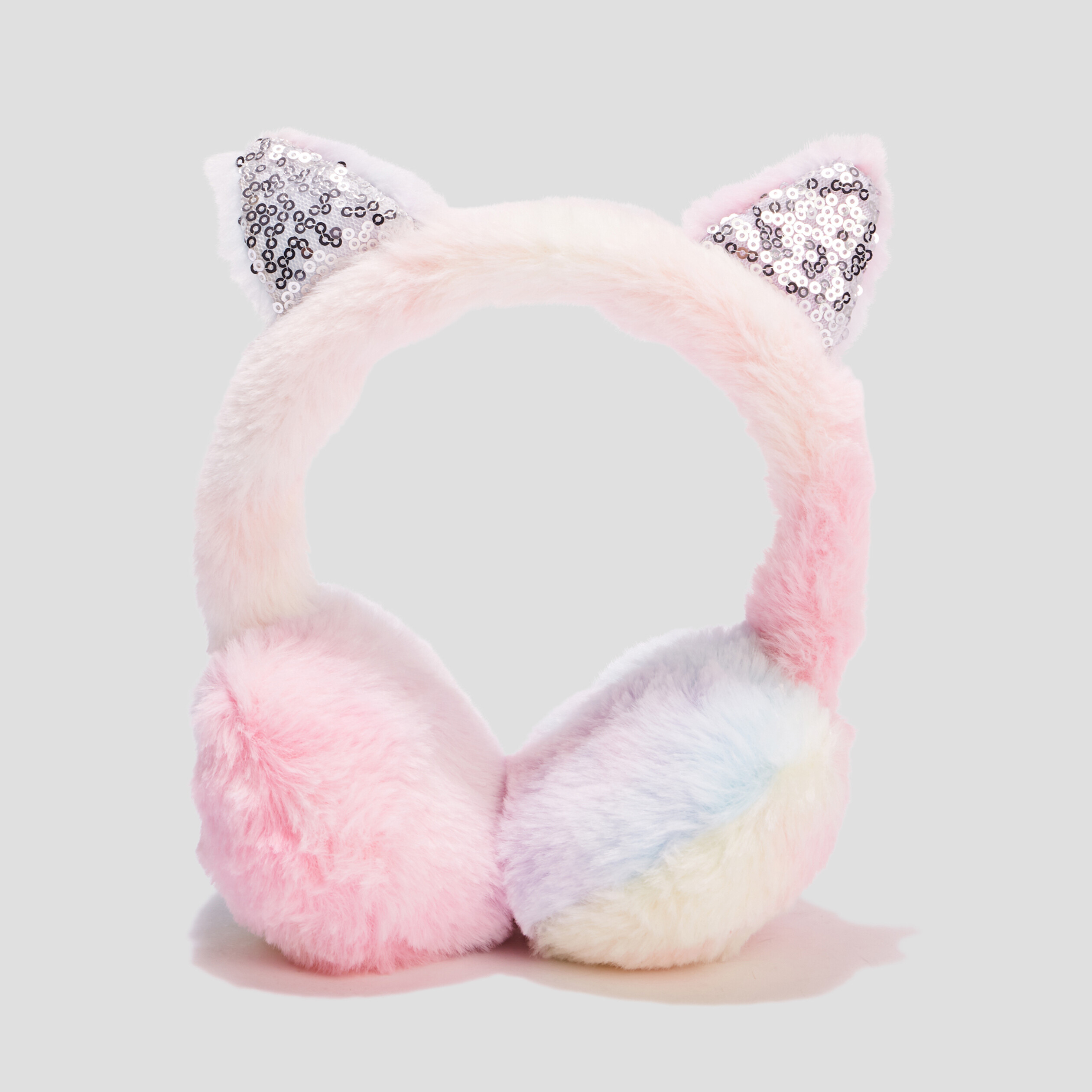 Cache-oreilles sequins fausse fourrure multicolore fille