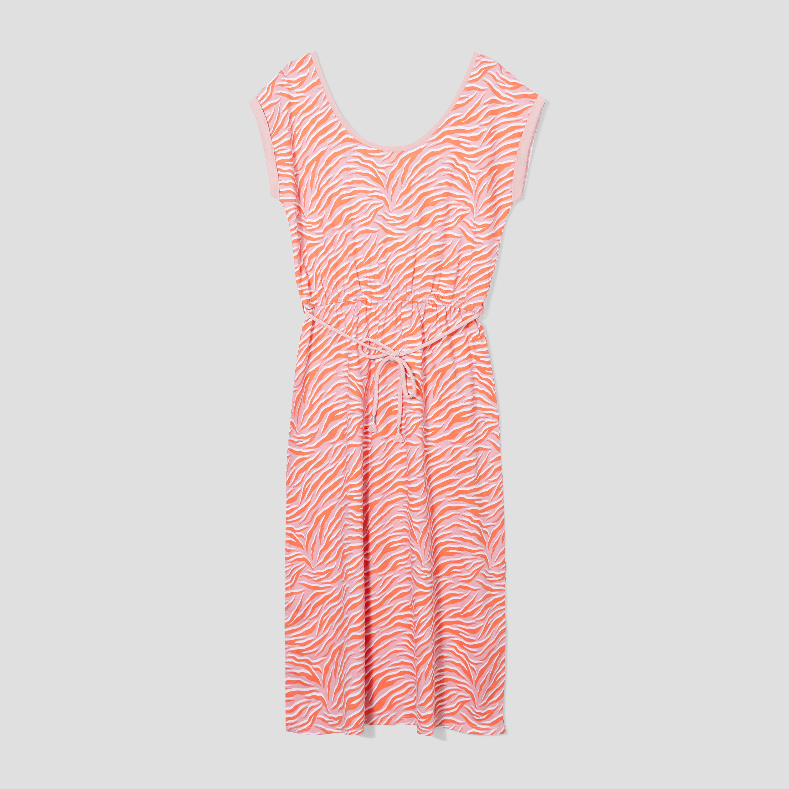 robe longue droite fluide orange clair femme Robe longue droite fluide orange clair femme