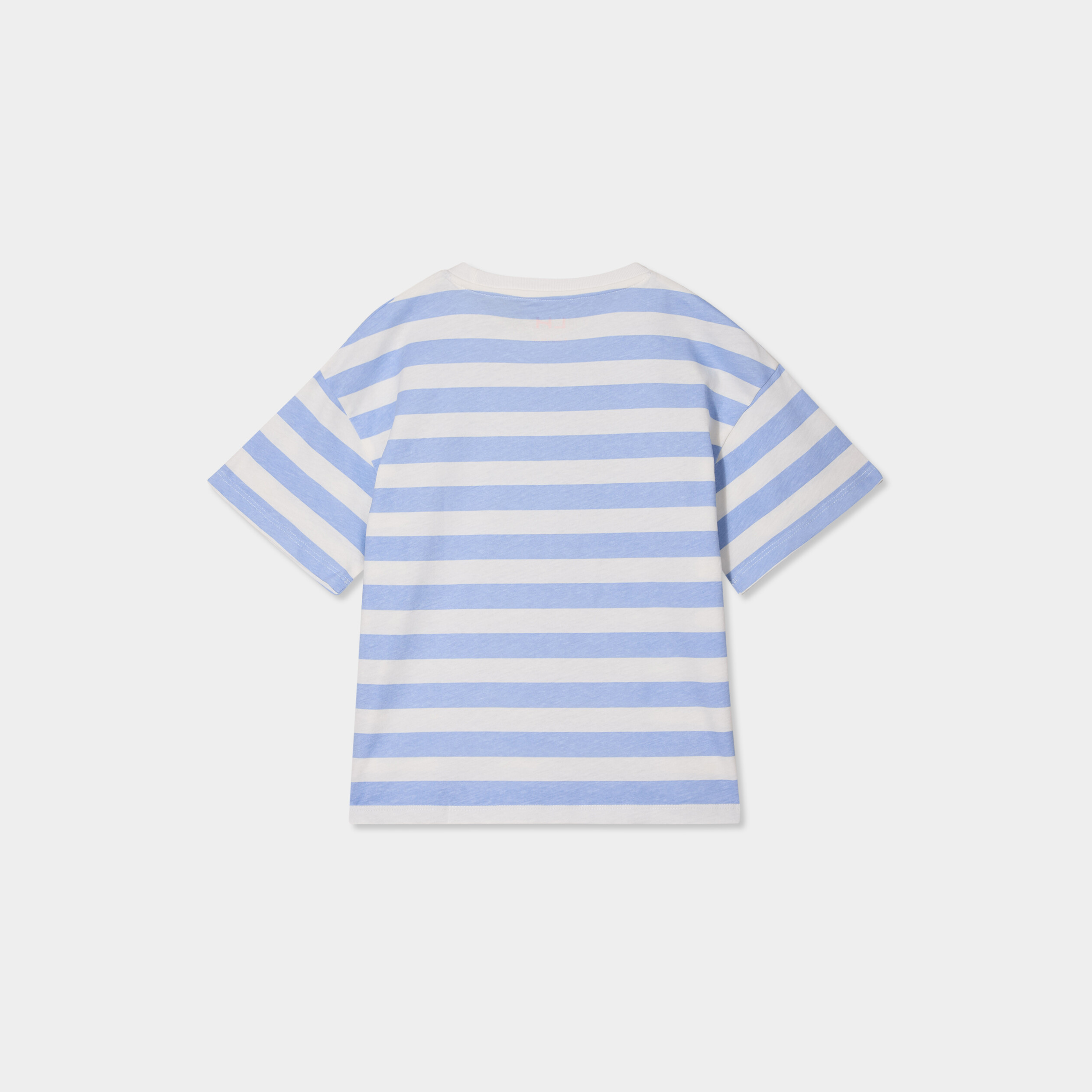 T-shirt col rond manches courtes coton ecru fille
