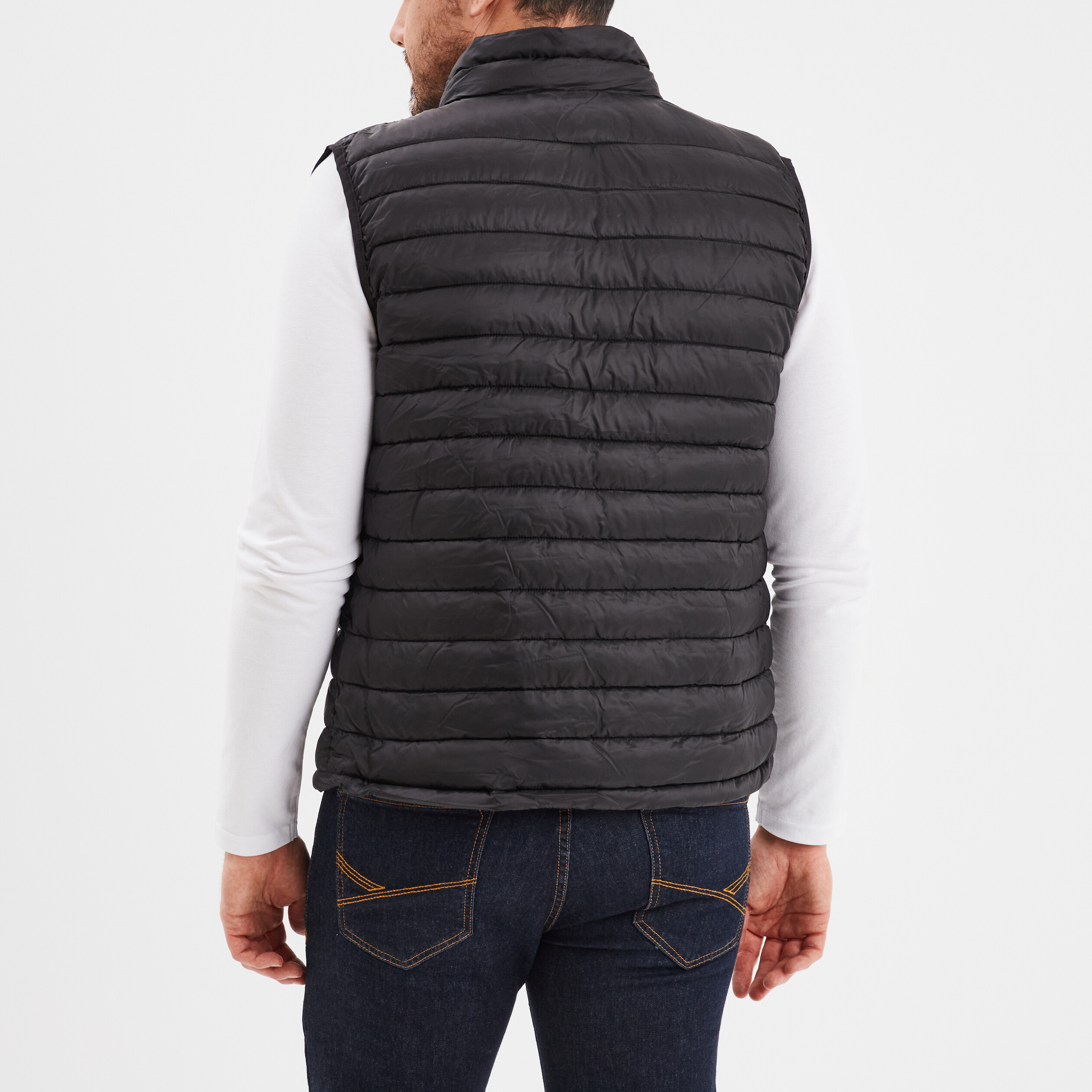 Doudoune sans manches l&eacute;g&egrave;re d&eacute;perlante noir homme