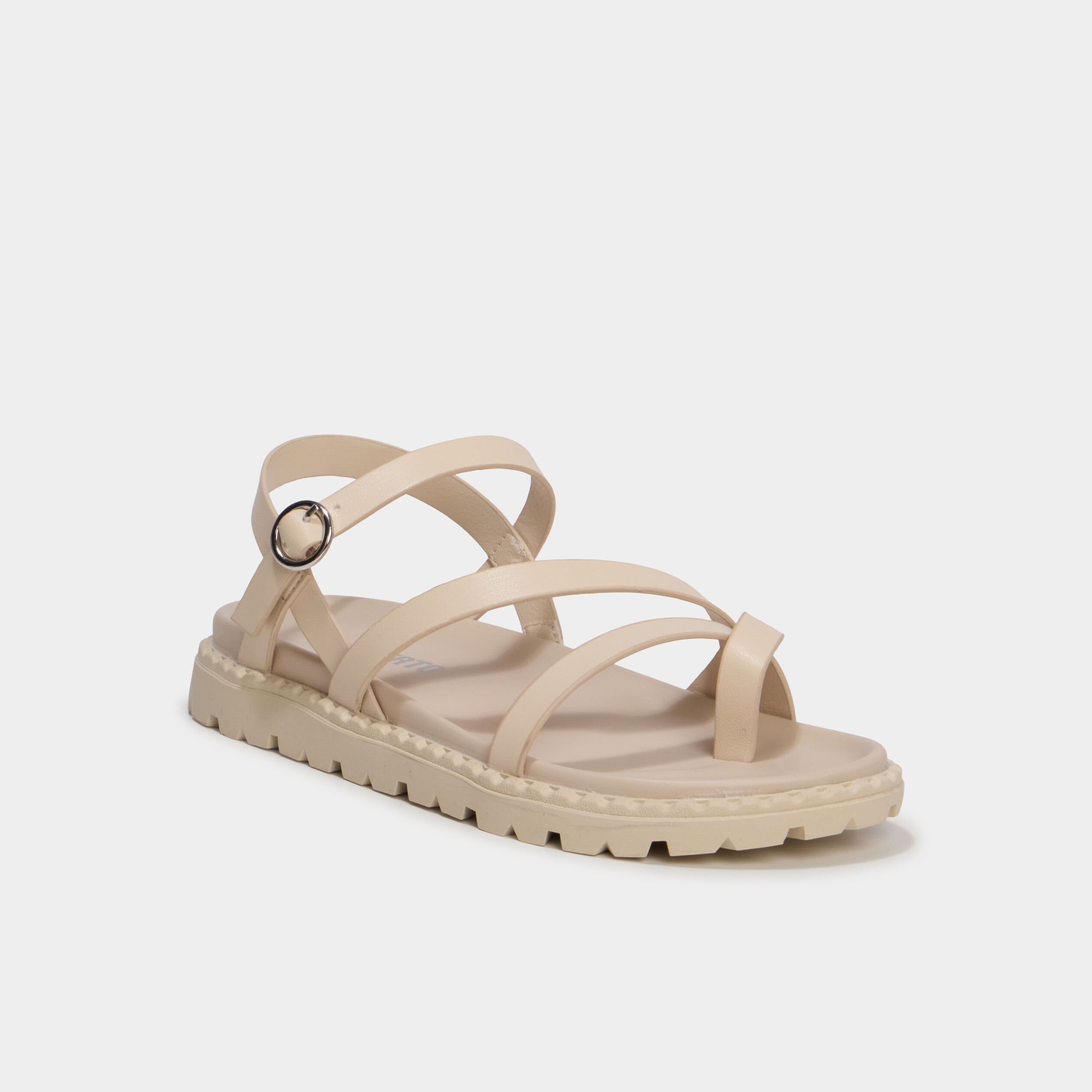 Sandales semelles &eacute;paisses blanc fille