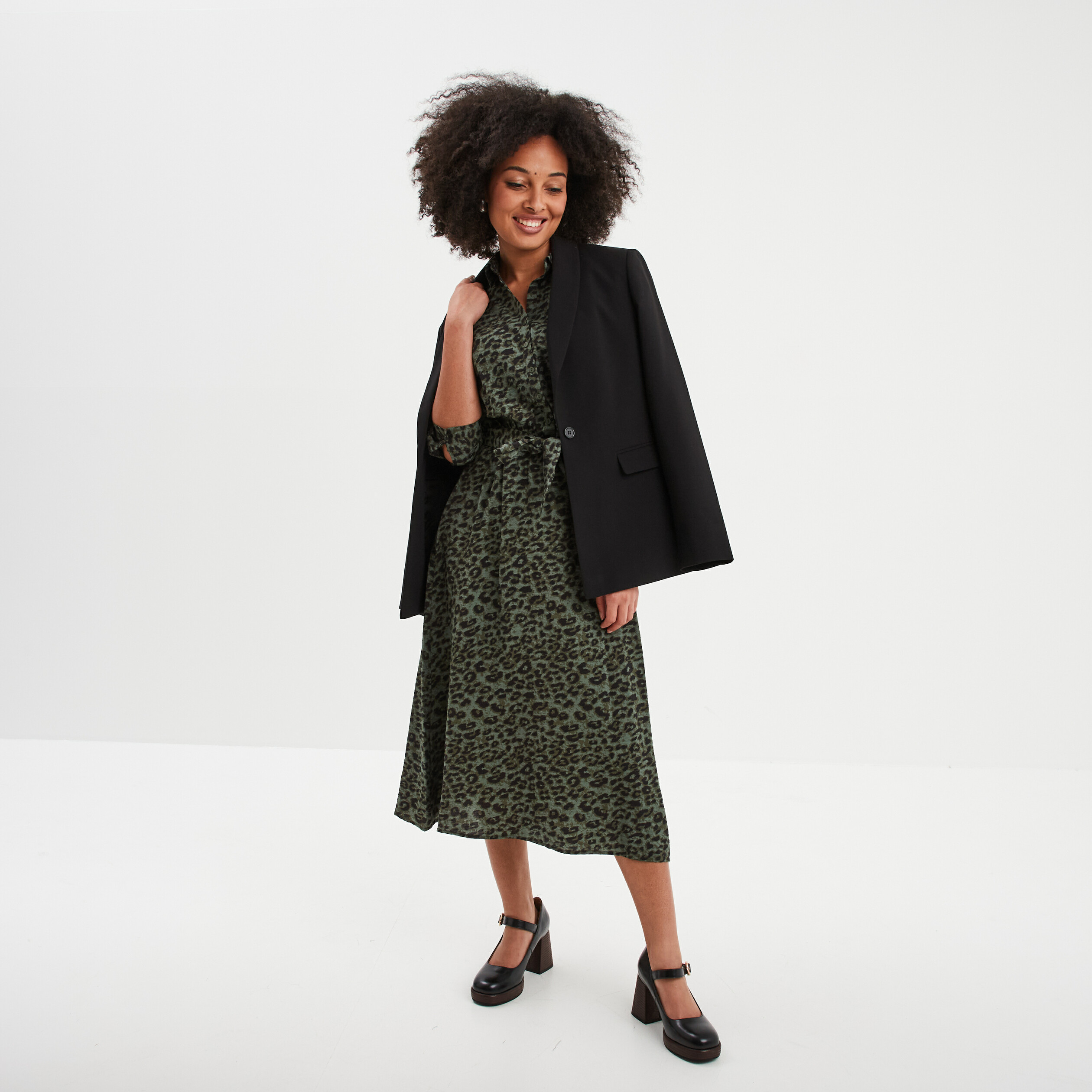Robe Chemise Rails En Flanelle Douce - Verte, Manches Longues, Col Boutonné - Taille XS
