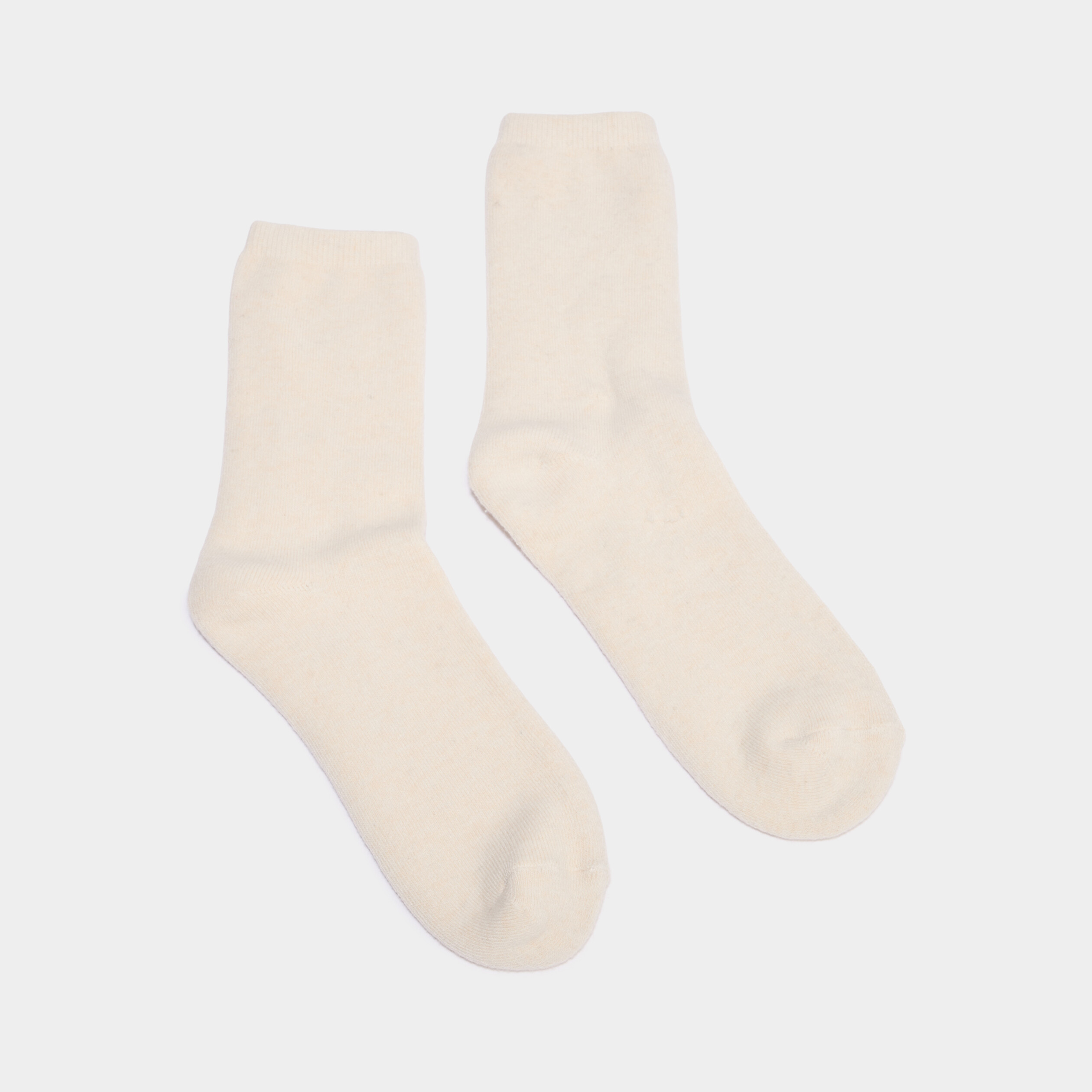Lot 2 paires chaussettes thermiques ivoire femme