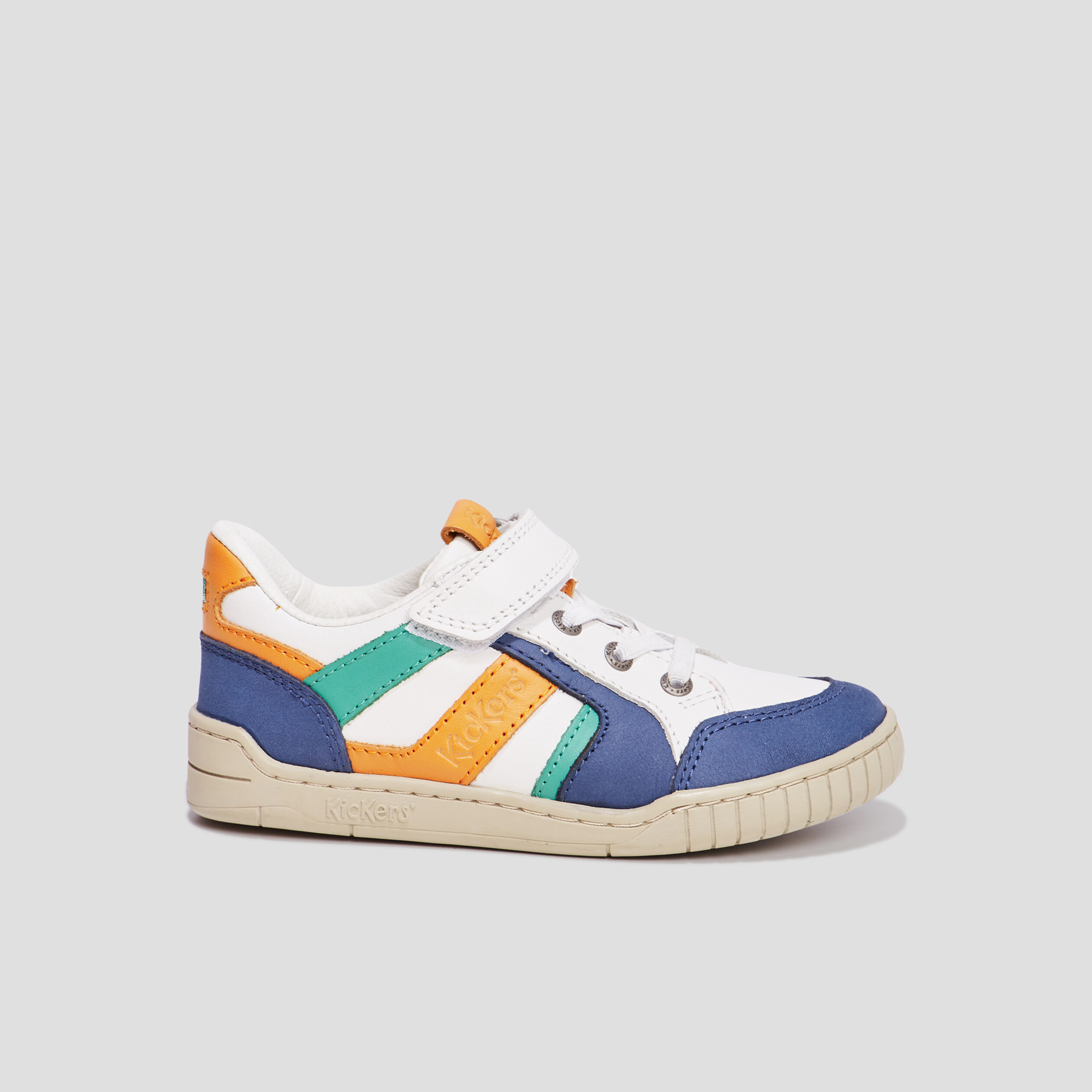tennis basses en cuir kickers windo blanc garcon Tennis basses en cuir Kickers Windo blanc garçon