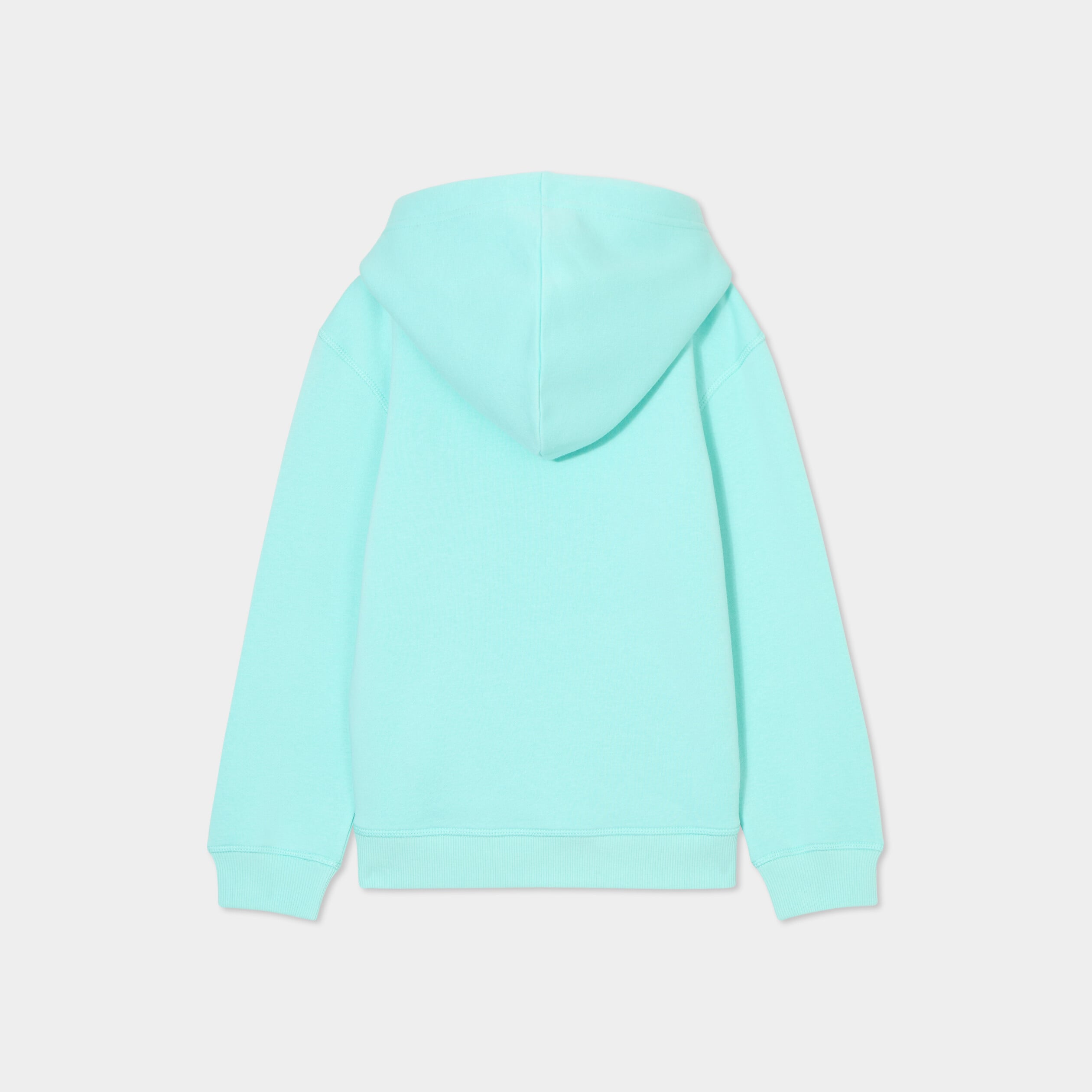 Sweat &agrave; capuche hoodie 1 poche bleu turquoise gar&ccedil;on