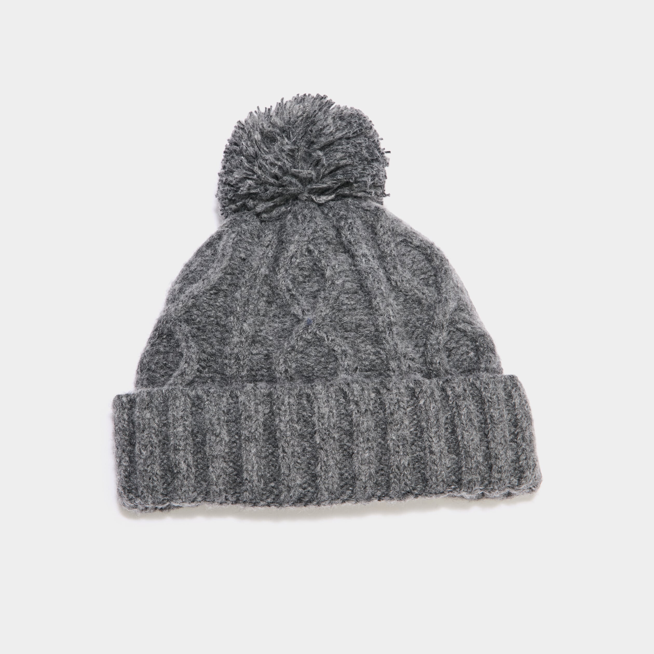 Bonnet &agrave; pompon gris fonc&eacute; gar&ccedil;on