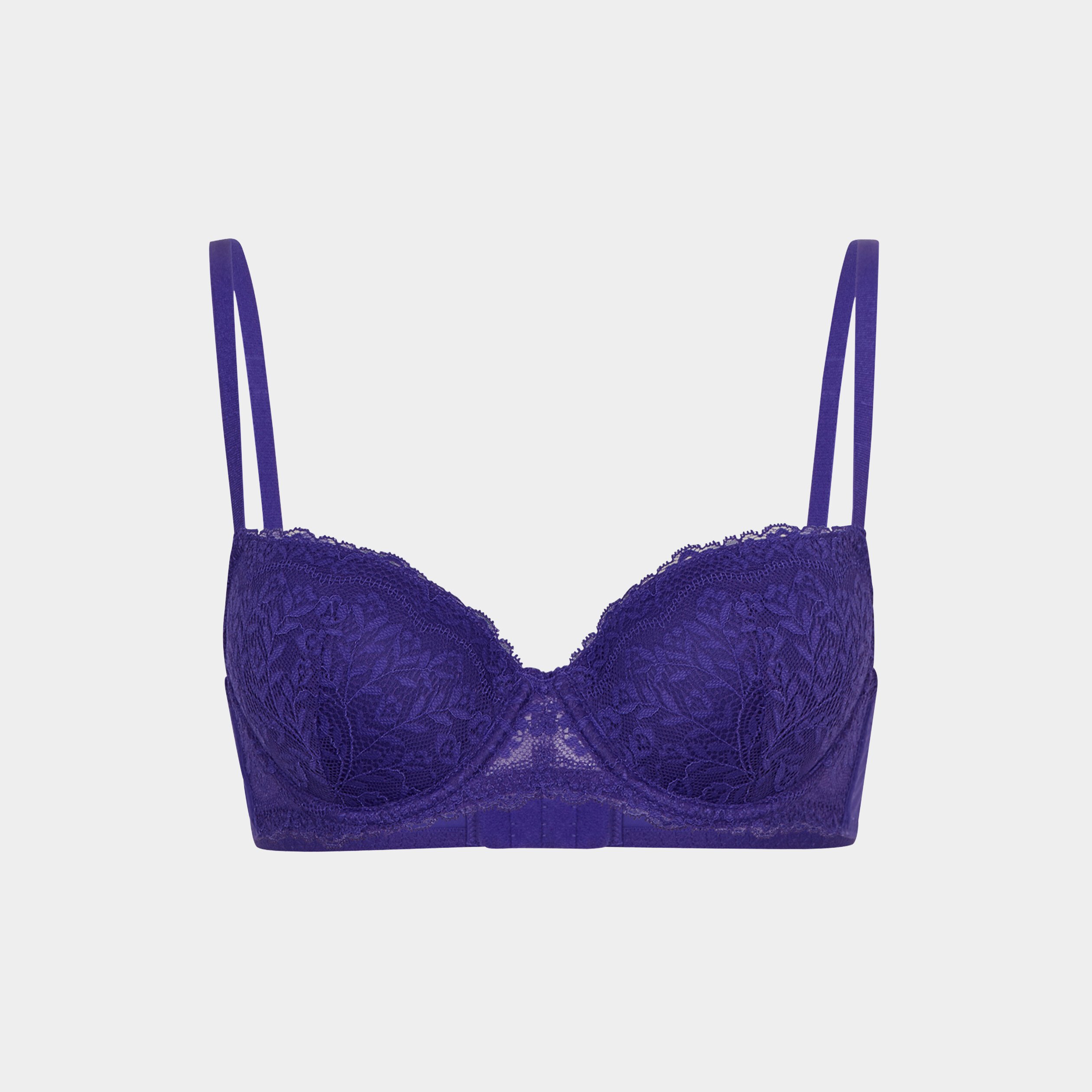 soutien gorge corbeille micro dentelle violet fonce femme Soutien-gorge corbeille micro dentelle violet foncé femme