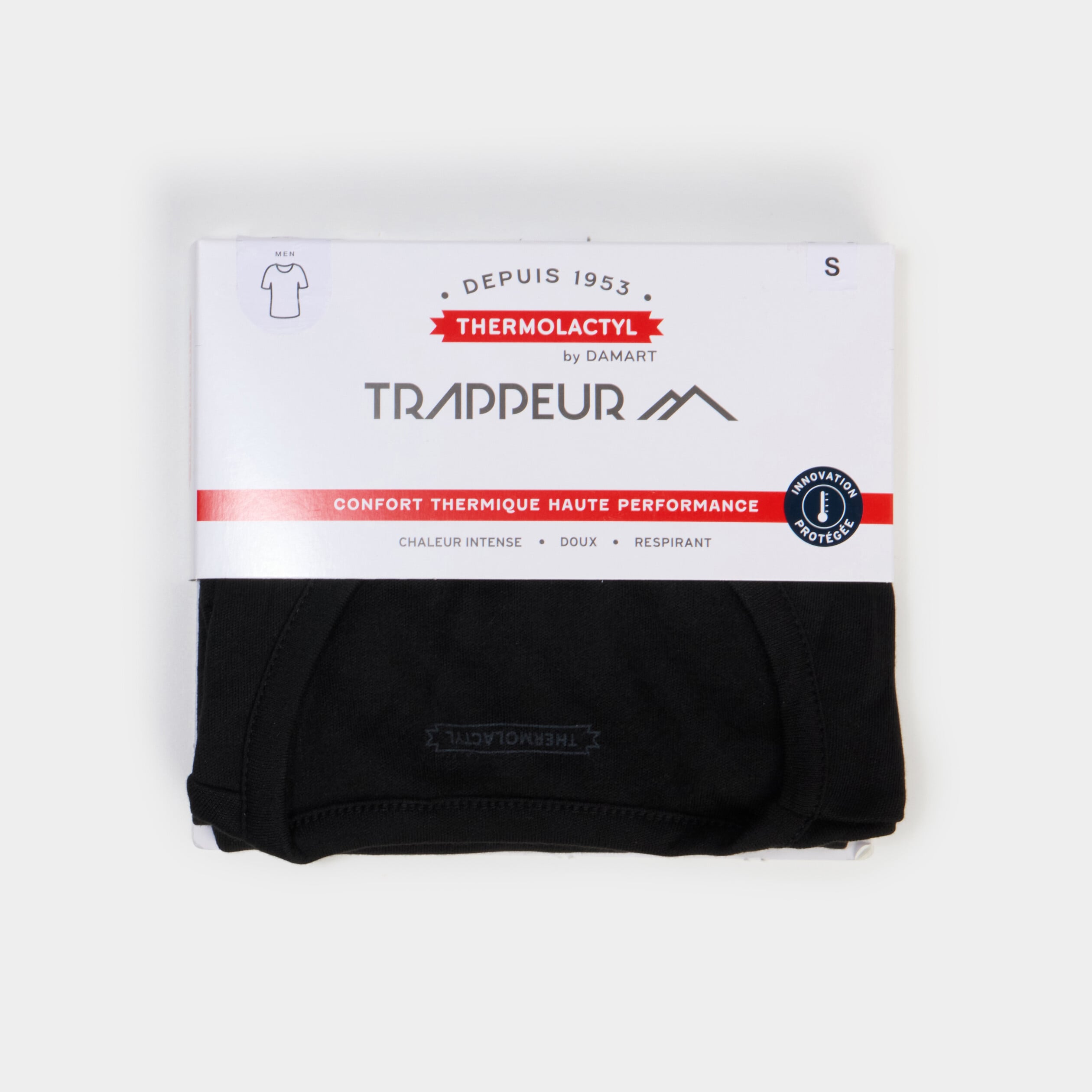 T-shirt thermique Damart x Trappeur noir homme