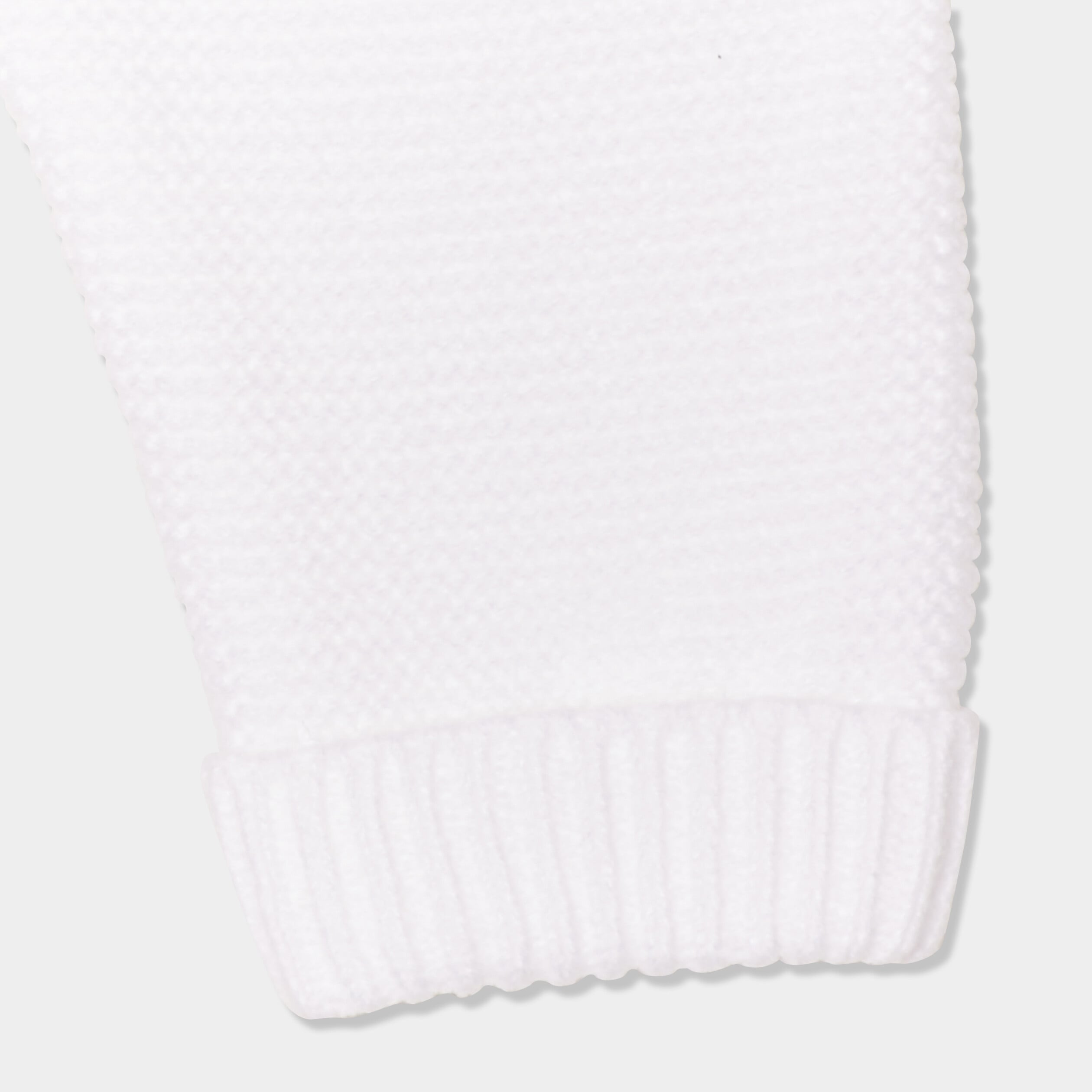 Pantalon tricot taille &eacute;lastiqu&eacute;e blanc b&eacute;b&eacute;