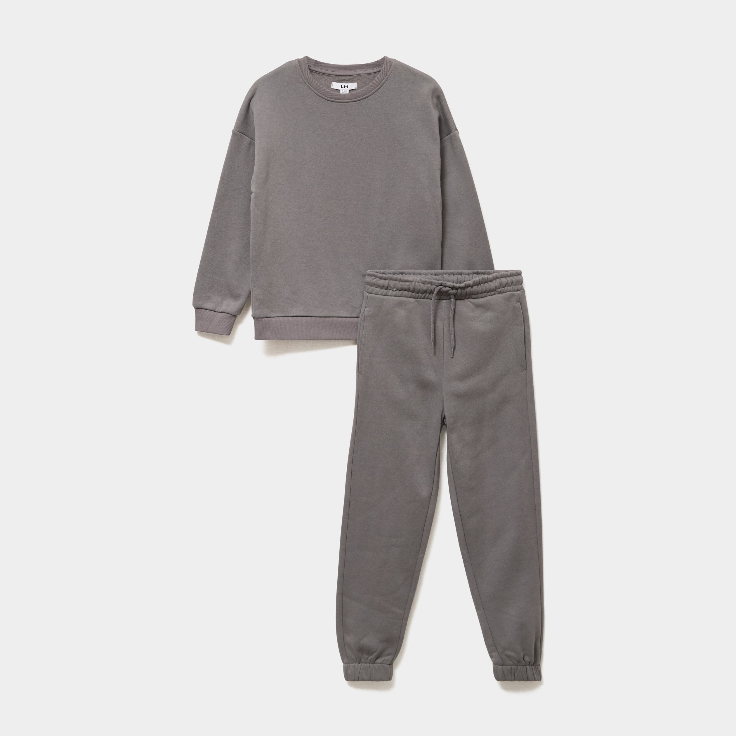 Ensemble jogging sweat et pantalon gris fonc&eacute; gar&ccedil;on