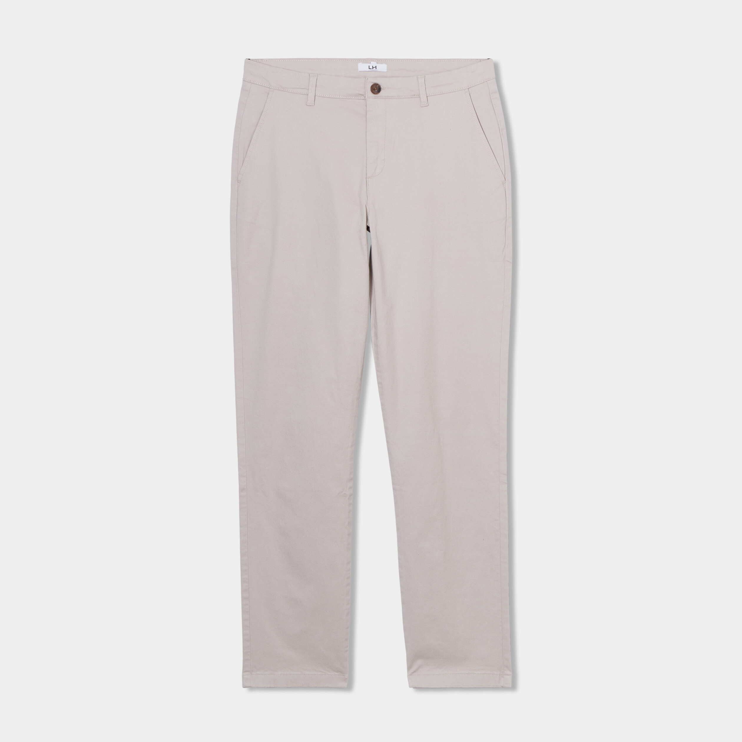 pantalon chino droit stretch retrousse gris clair homme Pantalon chino droit stretch retroussé gris clair homme