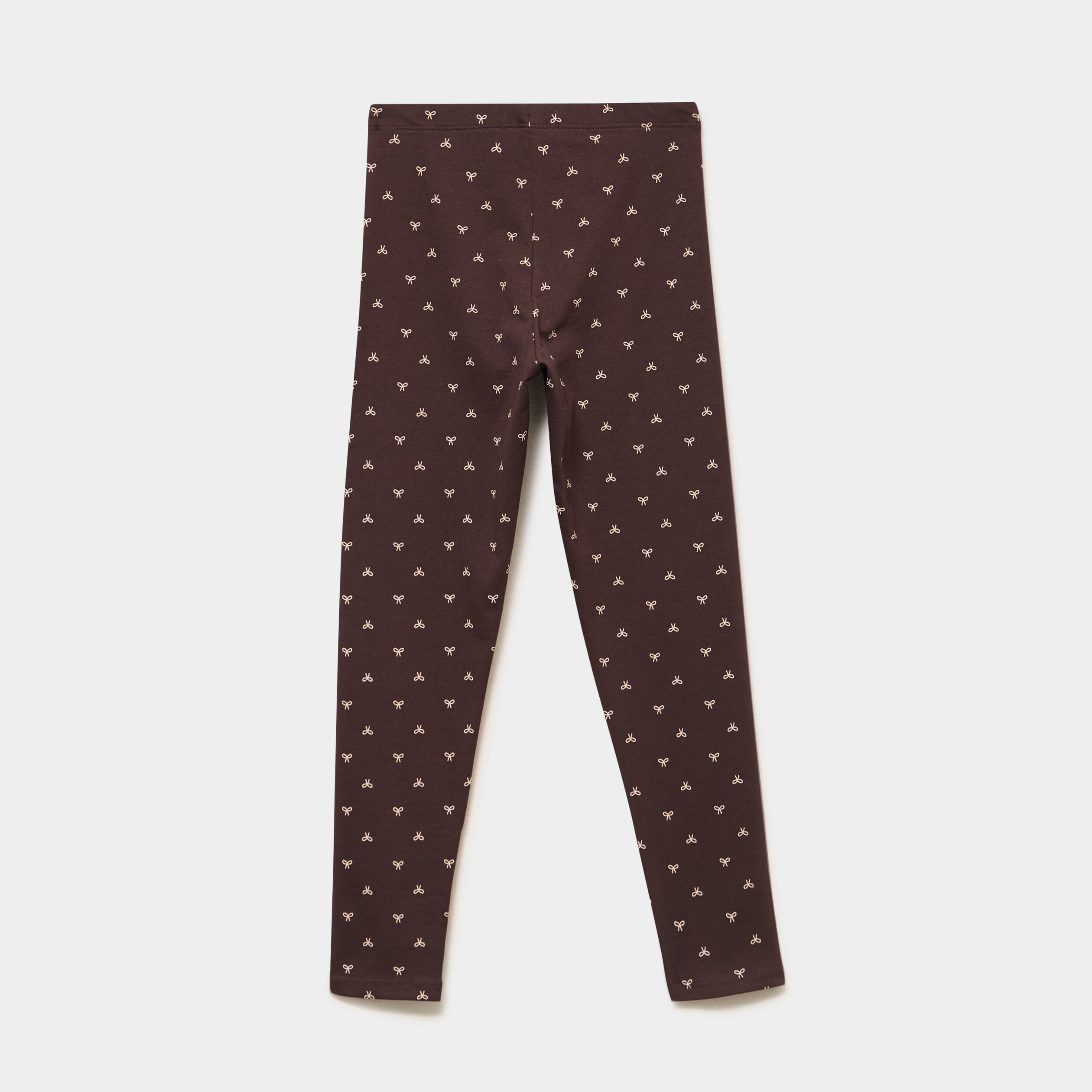 Legging taille &eacute;lastiqu&eacute;e coton marron fille