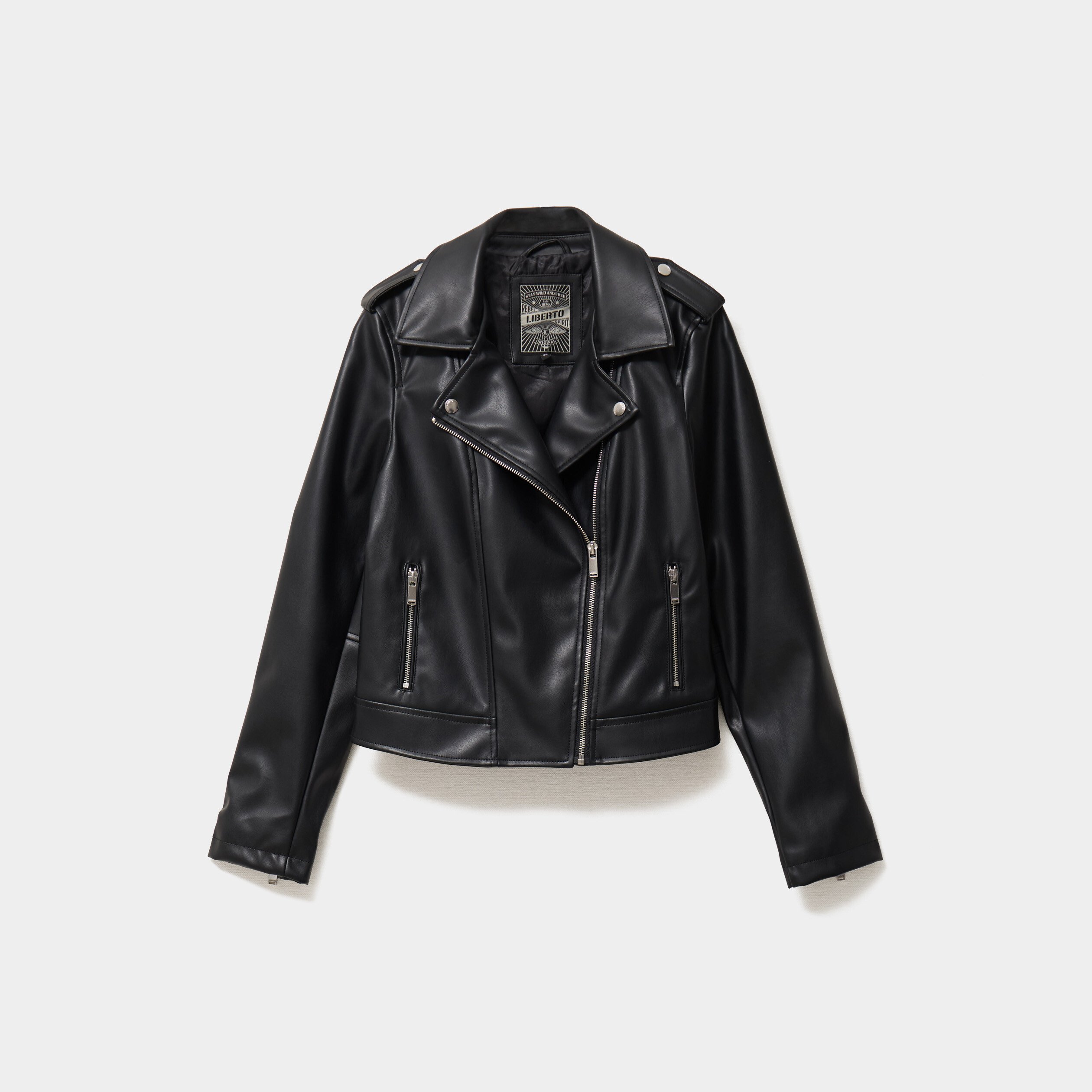 veste biker simili cuir noir femme Veste biker simili cuir noir femme